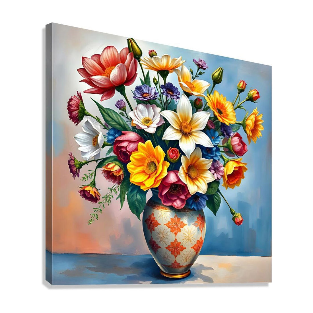 Flowers Effect Of Joy Still Life Print-11911 Giclée Stretched Canvas Print Visual Wall Art