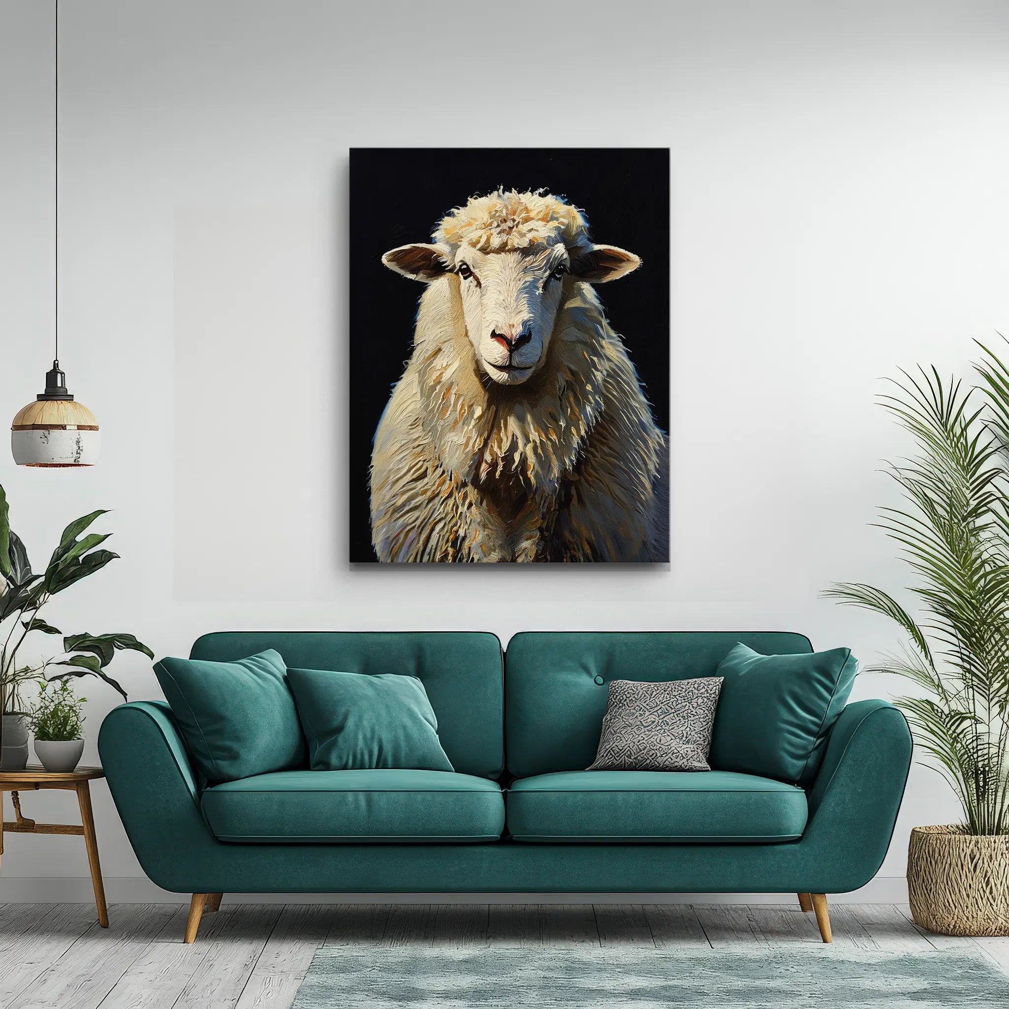 Fluffy White Sheep Giclée Print 456025 Visual Wall Art AR3:4V-AR4:5V Giclée Print