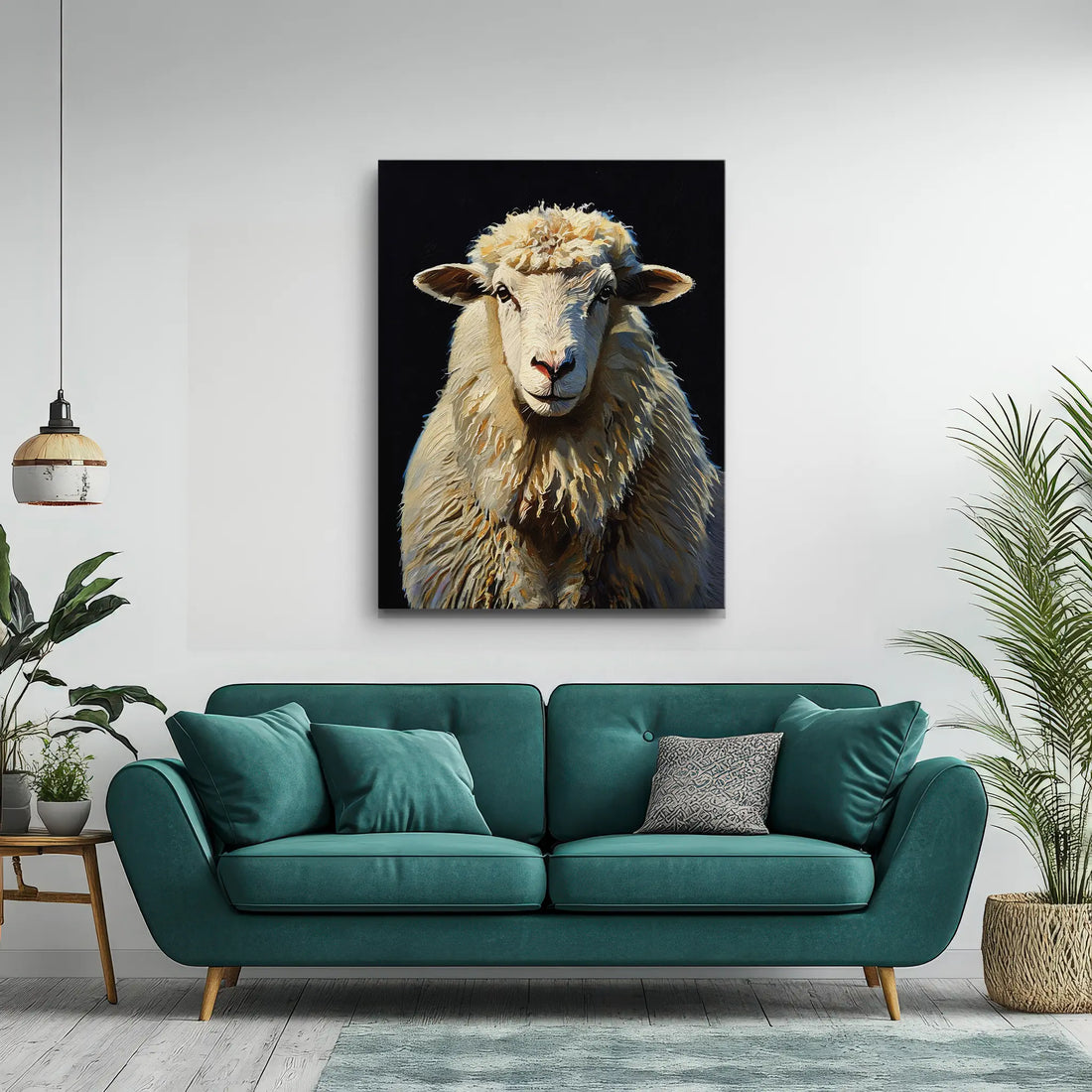 Fluffy White Sheep Giclée Print 456025 Visual Wall Art AR3:4V-AR4:5V Giclée Print