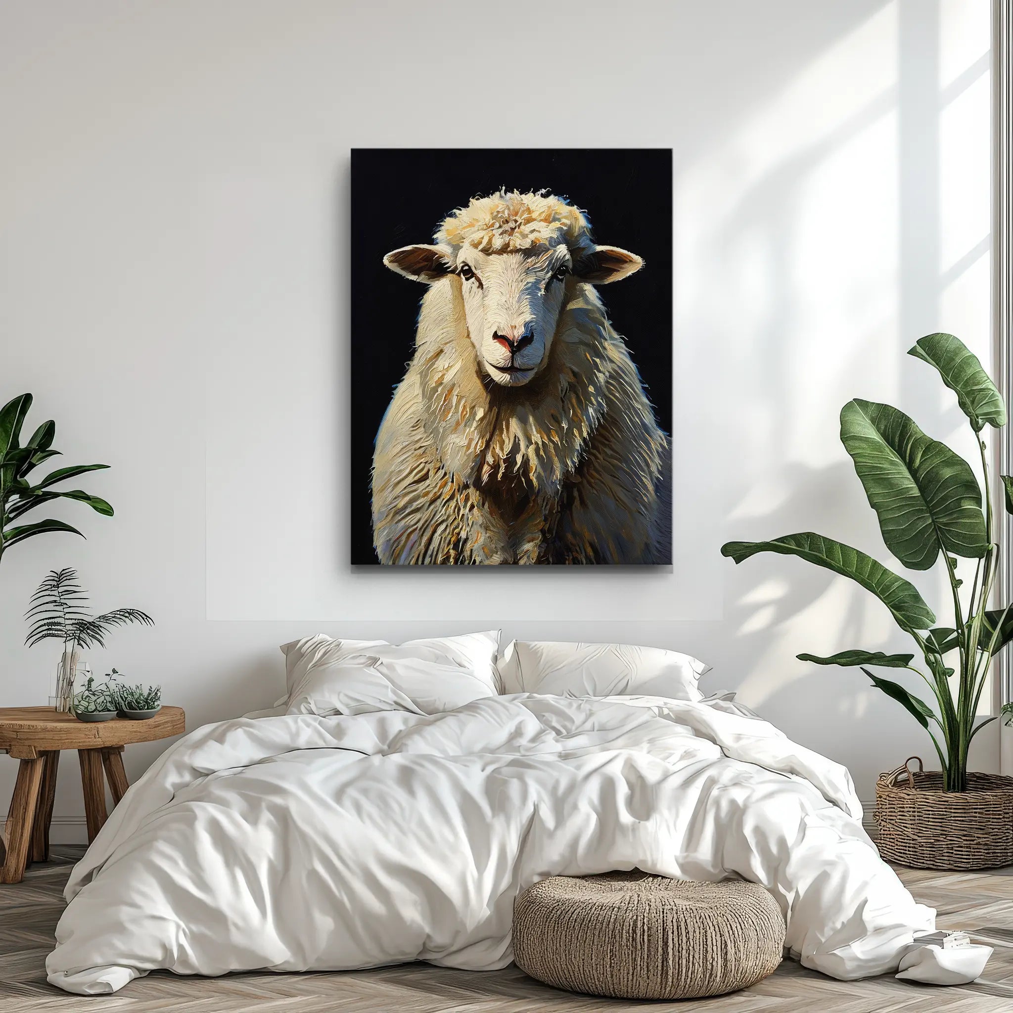 Fluffy White Sheep Giclée Print 456025 Visual Wall Art AR3:4V-AR4:5V Giclée Print
