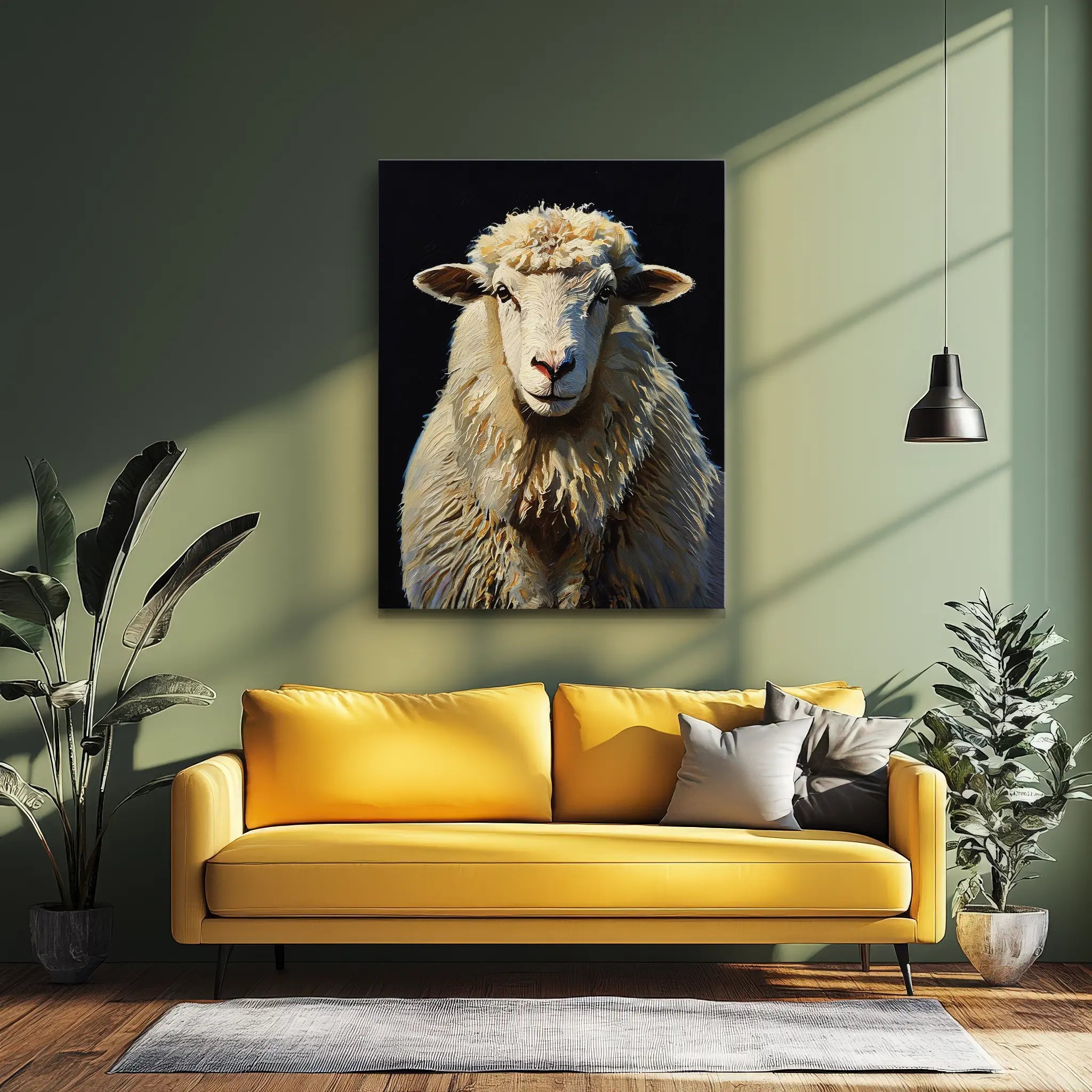 Fluffy White Sheep Giclée Print 456025 Visual Wall Art AR3:4V-AR4:5V Giclée Print