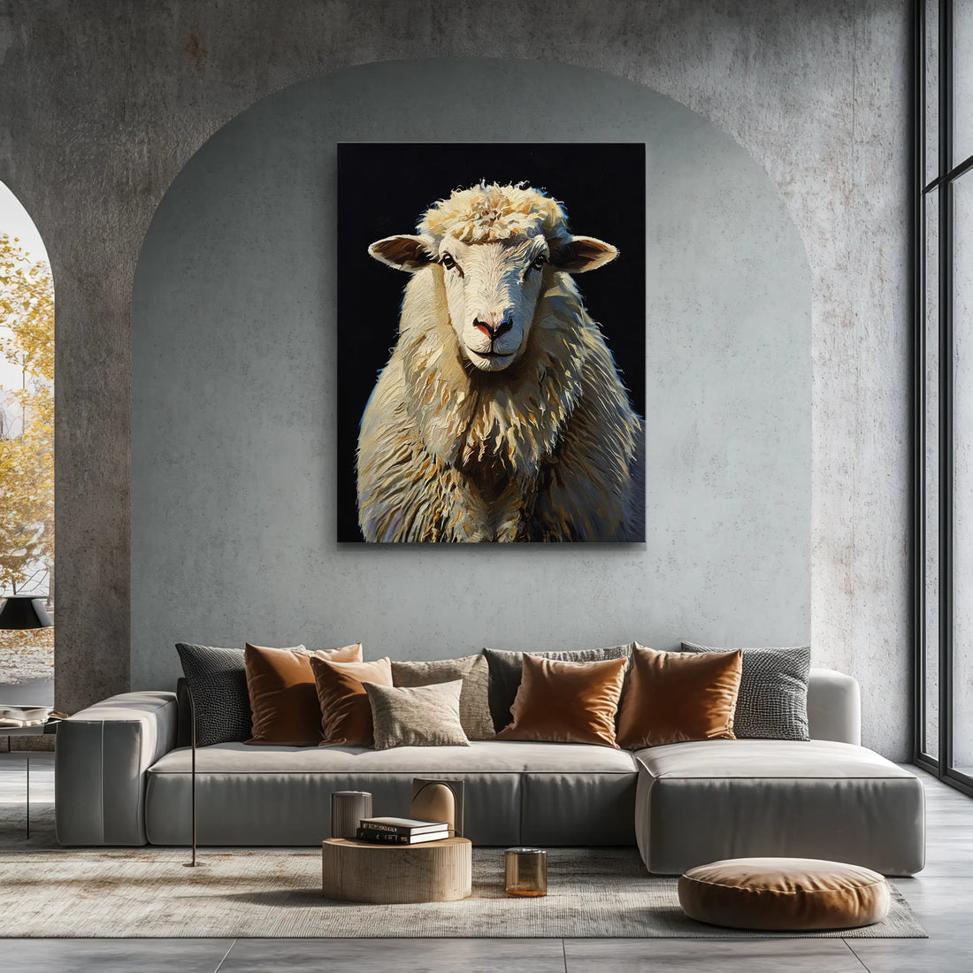 Fluffy White Sheep Giclée Print 456025 Visual Wall Art AR3:4V-AR4:5V Giclée Print