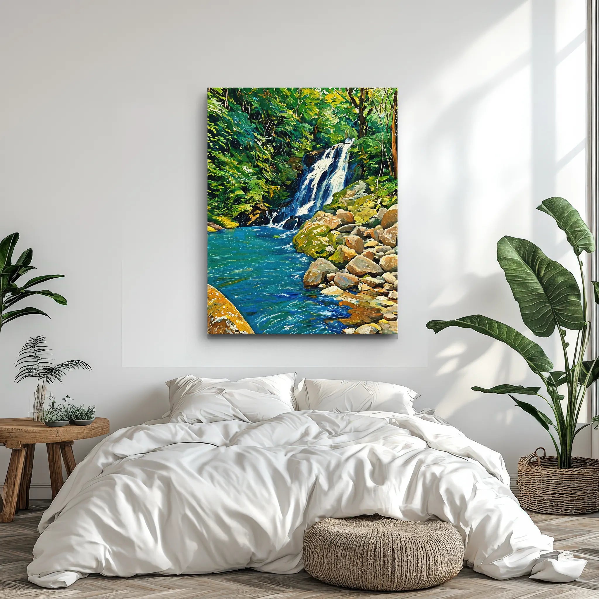 Forest Waterfall and River Giclée Print 455001 Visual Wall Art AR3:4V-AR4:5V Giclée Print
