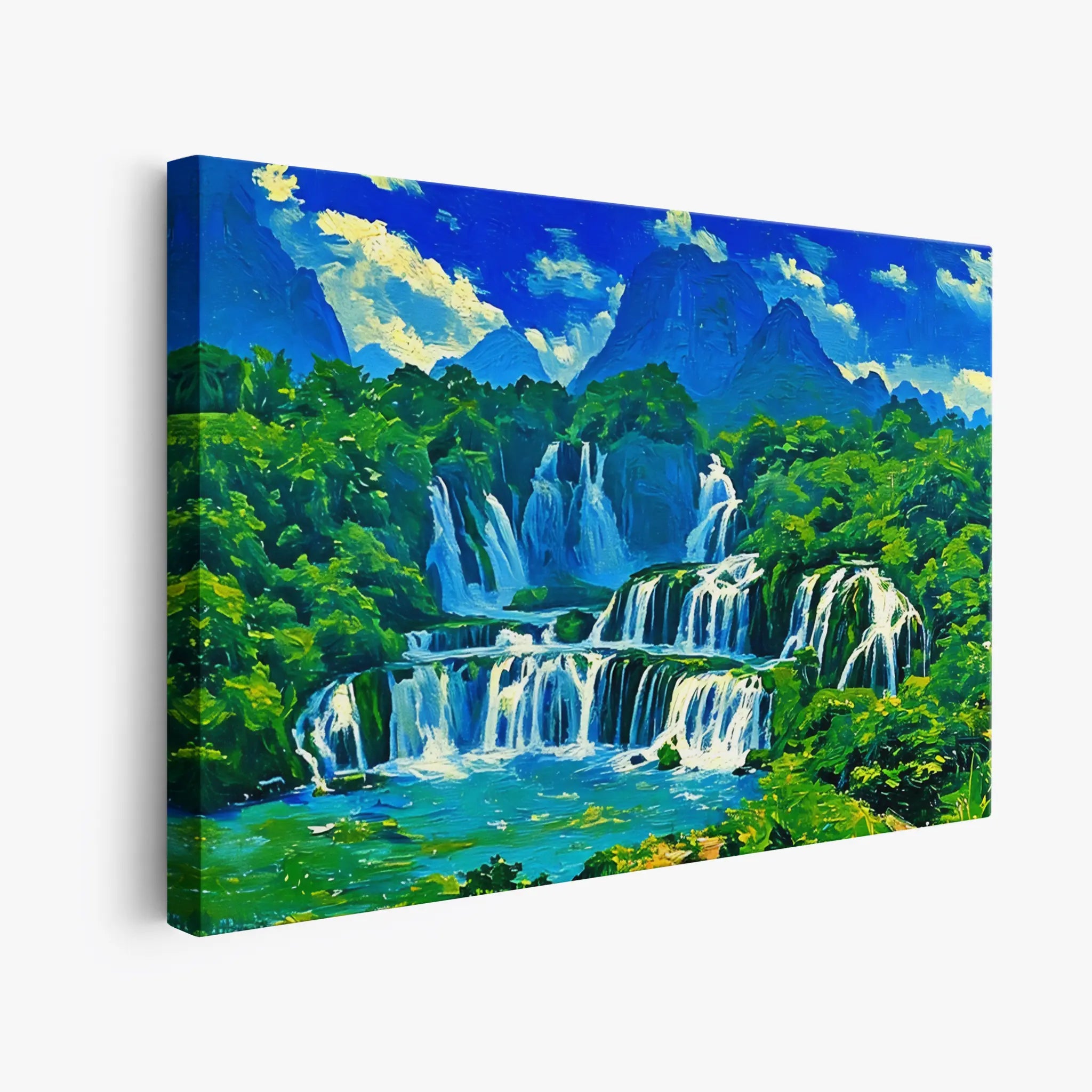Forest Waterfall and Turquoise Pool Giclée Print 323017 Visual Wall Art AR3:2H Giclée Print