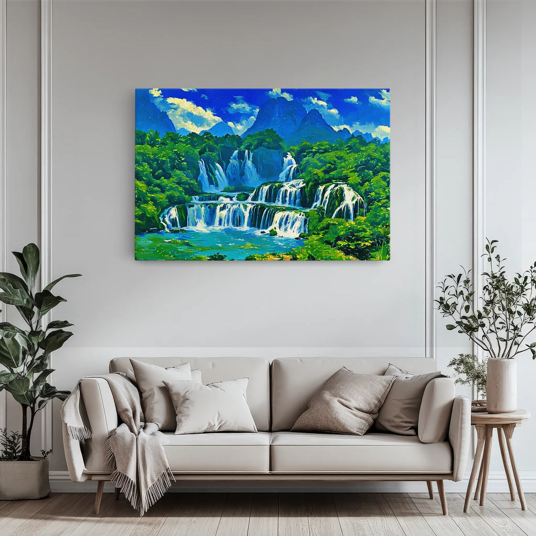 Forest Waterfall and Turquoise Pool Giclée Print 323017 Visual Wall Art AR3:2H Giclée Print