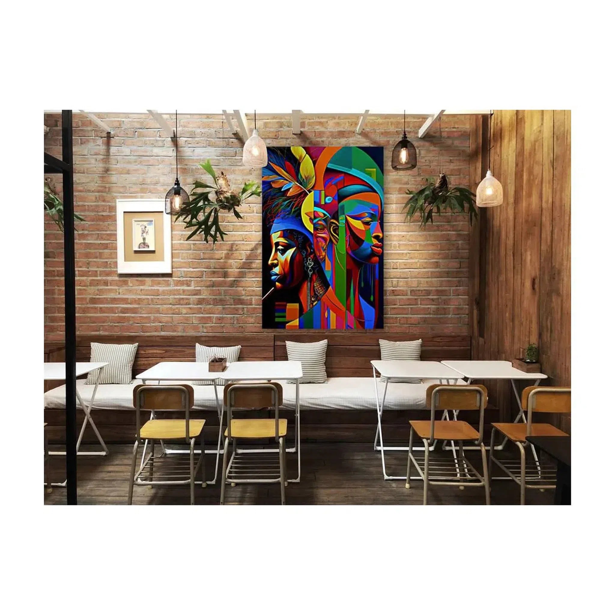 Friend Of Attraction, Ethnic Abstract Art Print 23154 Visual Wall Art
