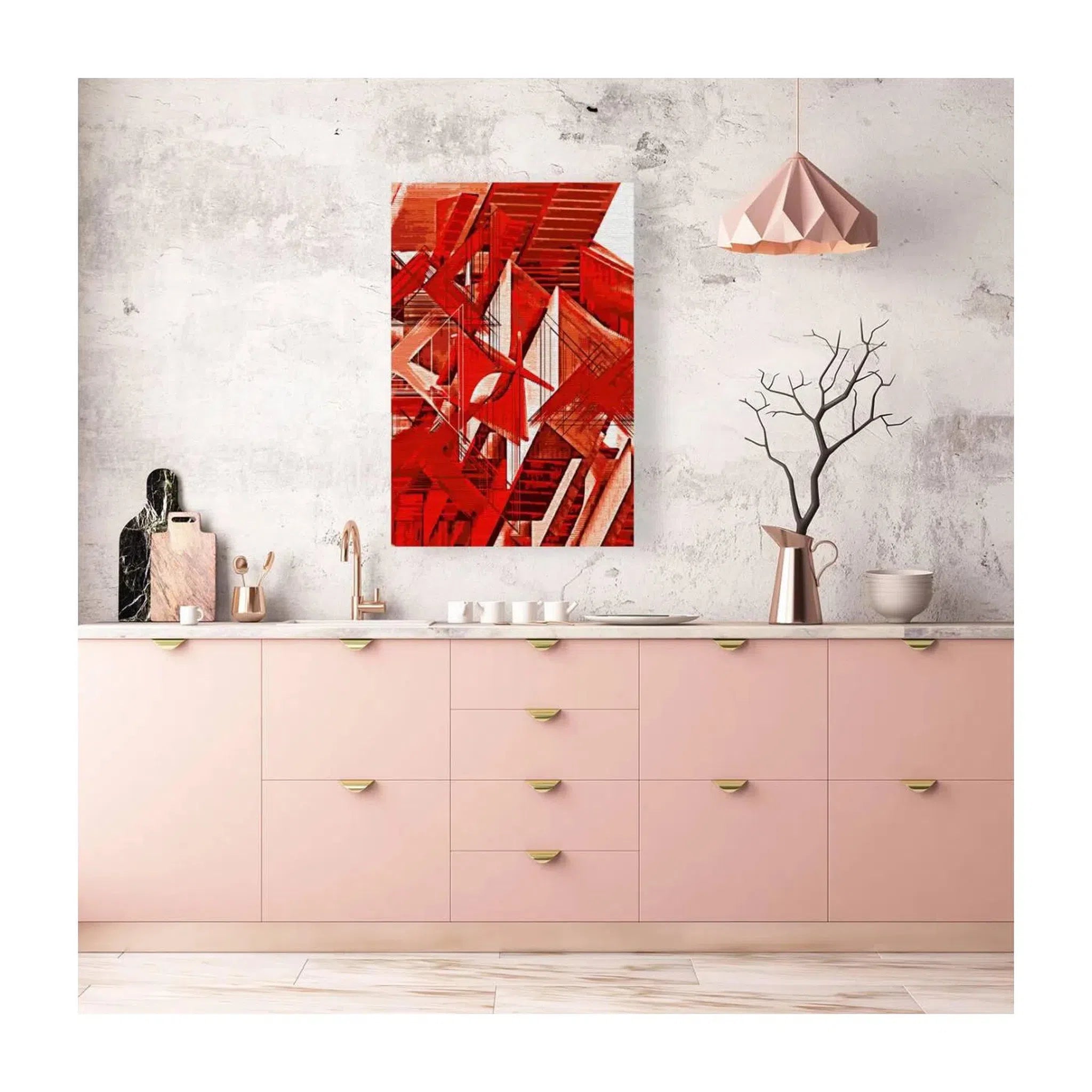 Futuristic Structures Abstract Art Print 23119 Visual Wall Art