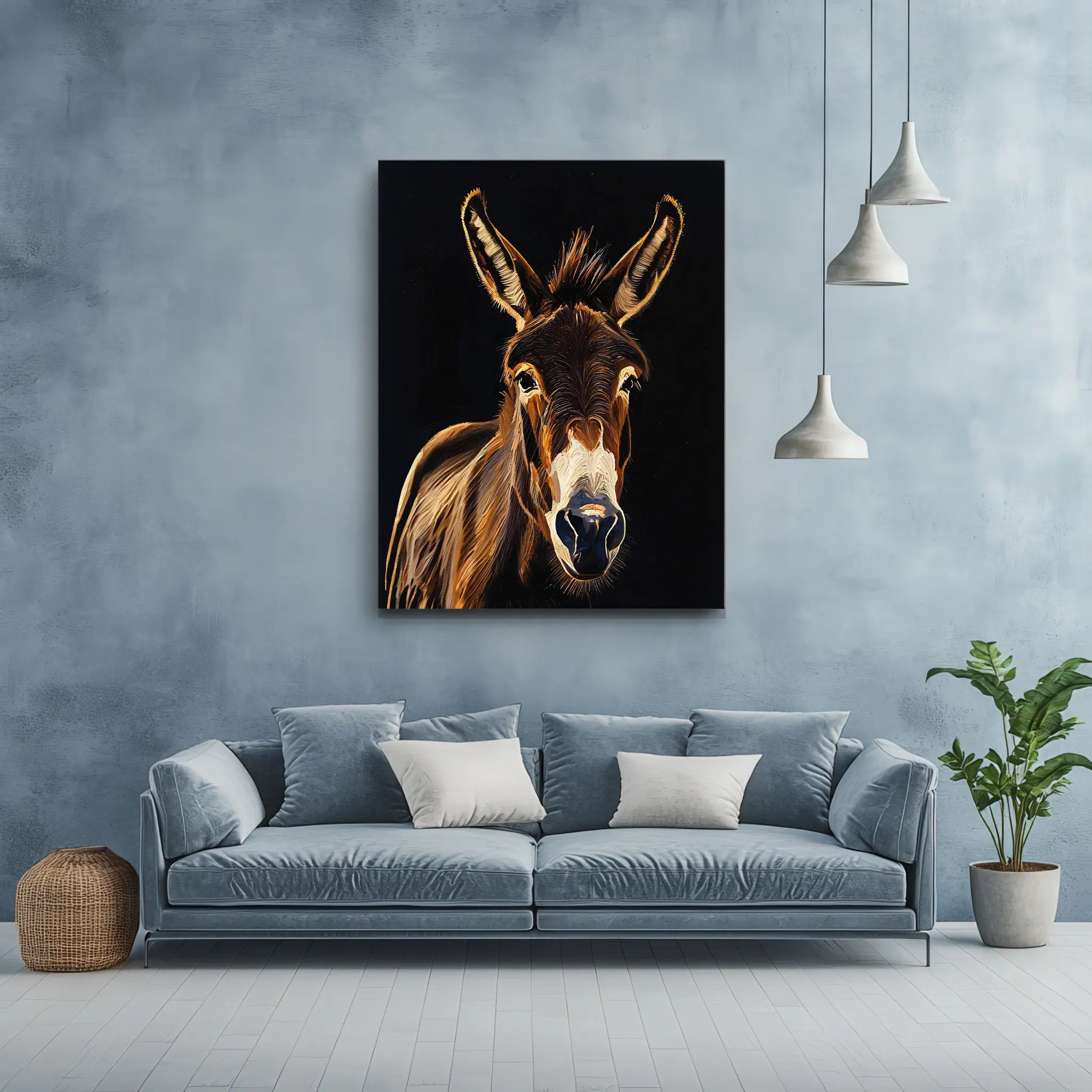 Gentle Donkey Gaze Giclée Print 456026 Visual Wall Art AR3:4V-AR4:5V Giclée Print