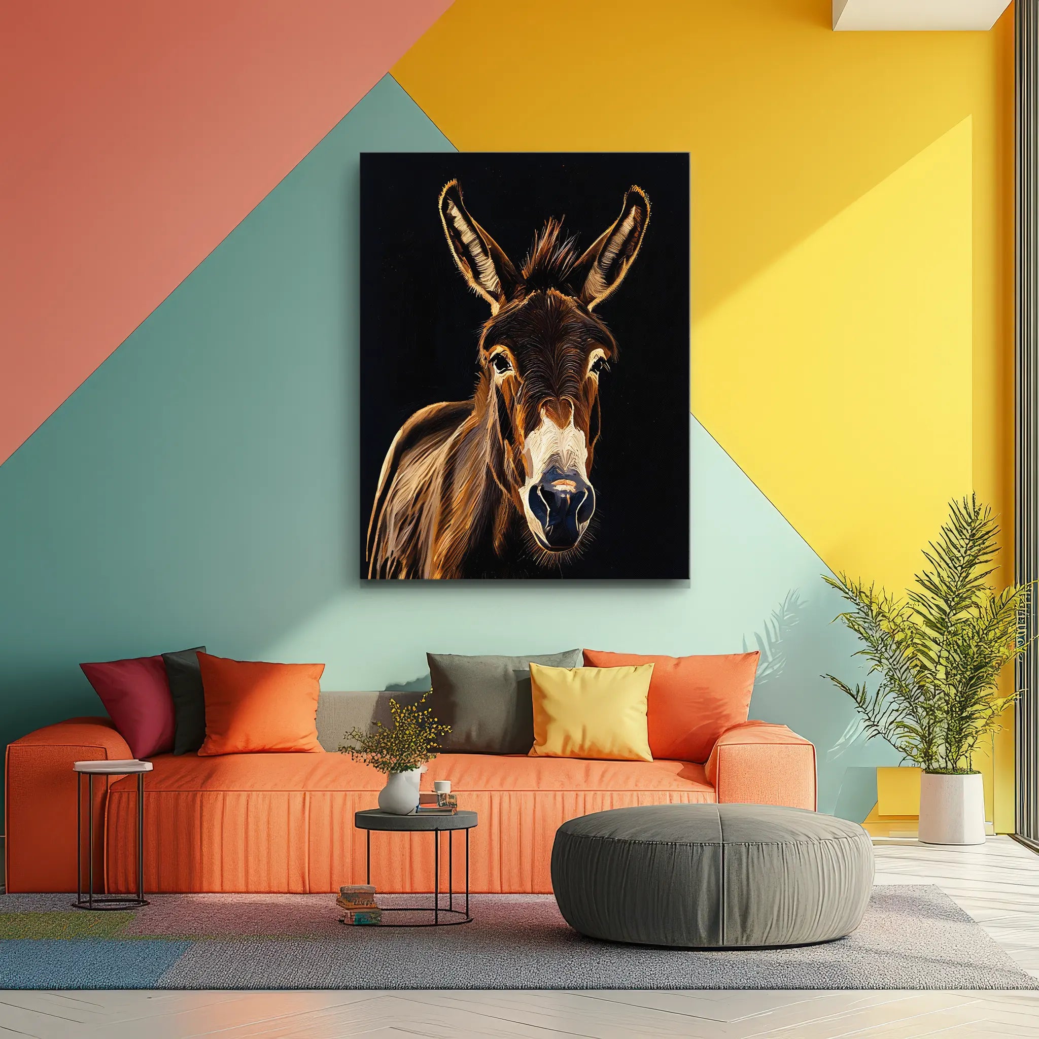 Gentle Donkey Gaze Giclée Print 456026 Visual Wall Art AR3:4V-AR4:5V Giclée Print