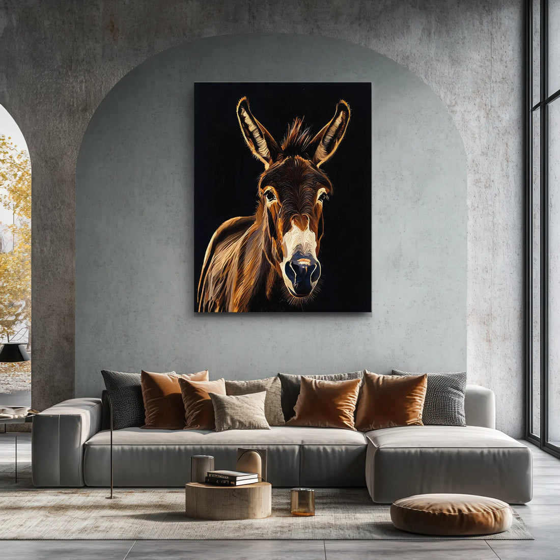 Gentle Donkey Gaze Giclée Print 456026 Visual Wall Art AR3:4V-AR4:5V Giclée Print