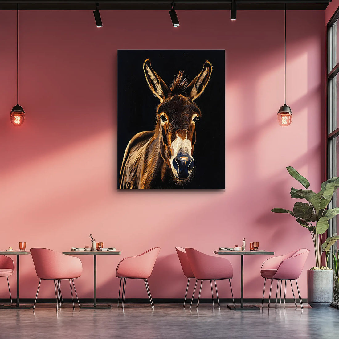 Gentle Donkey Gaze Giclée Print 456026 Visual Wall Art AR3:4V-AR4:5V Giclée Print