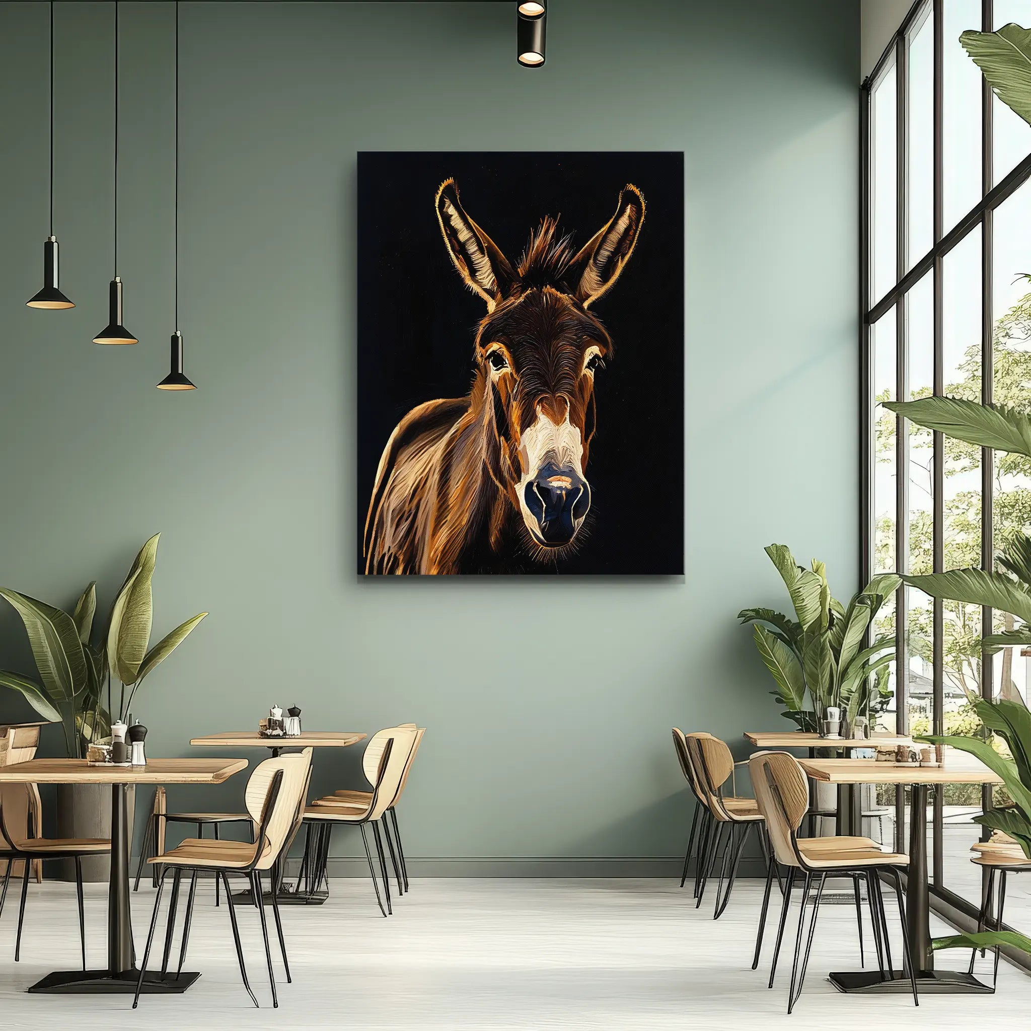 Gentle Donkey Gaze Giclée Print 456026 Visual Wall Art AR3:4V-AR4:5V Giclée Print