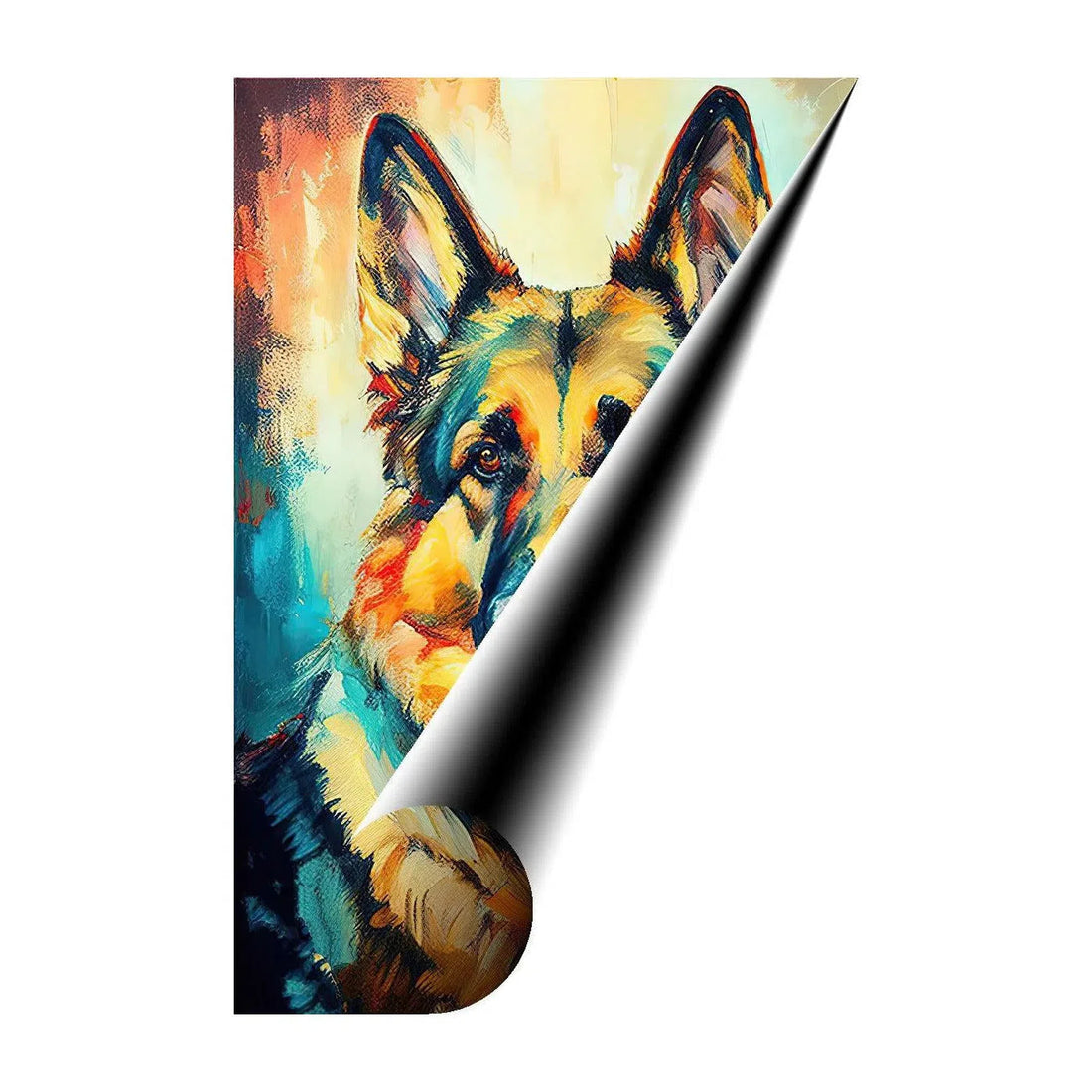 German Shepherd Dog, Pet Portrait Print 23503 Giclée Fine Art Matte Paper Print Visual Wall Art