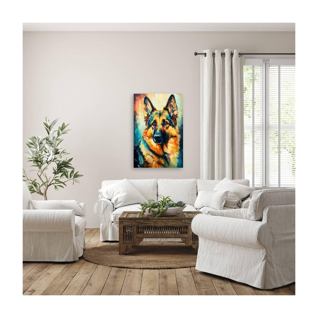 German Shepherd Dog , Paw And Claws, Pet Portrait Print 23503 Visual Wall Art