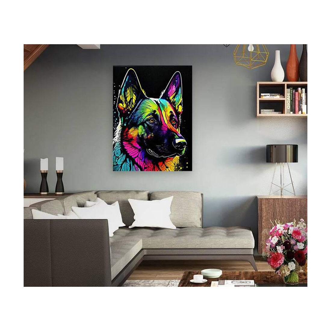 German Shepherd Dog , Paw And Claws, Pet Portrait Print 34103 Visual Wall Art