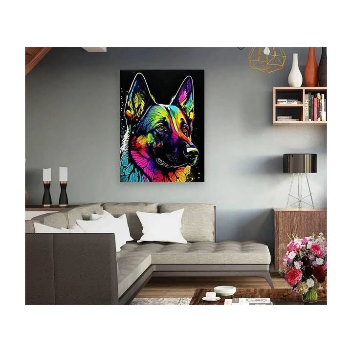 German Shepherd Dog, Pet Portrait Print 34103 Visual Wall Art