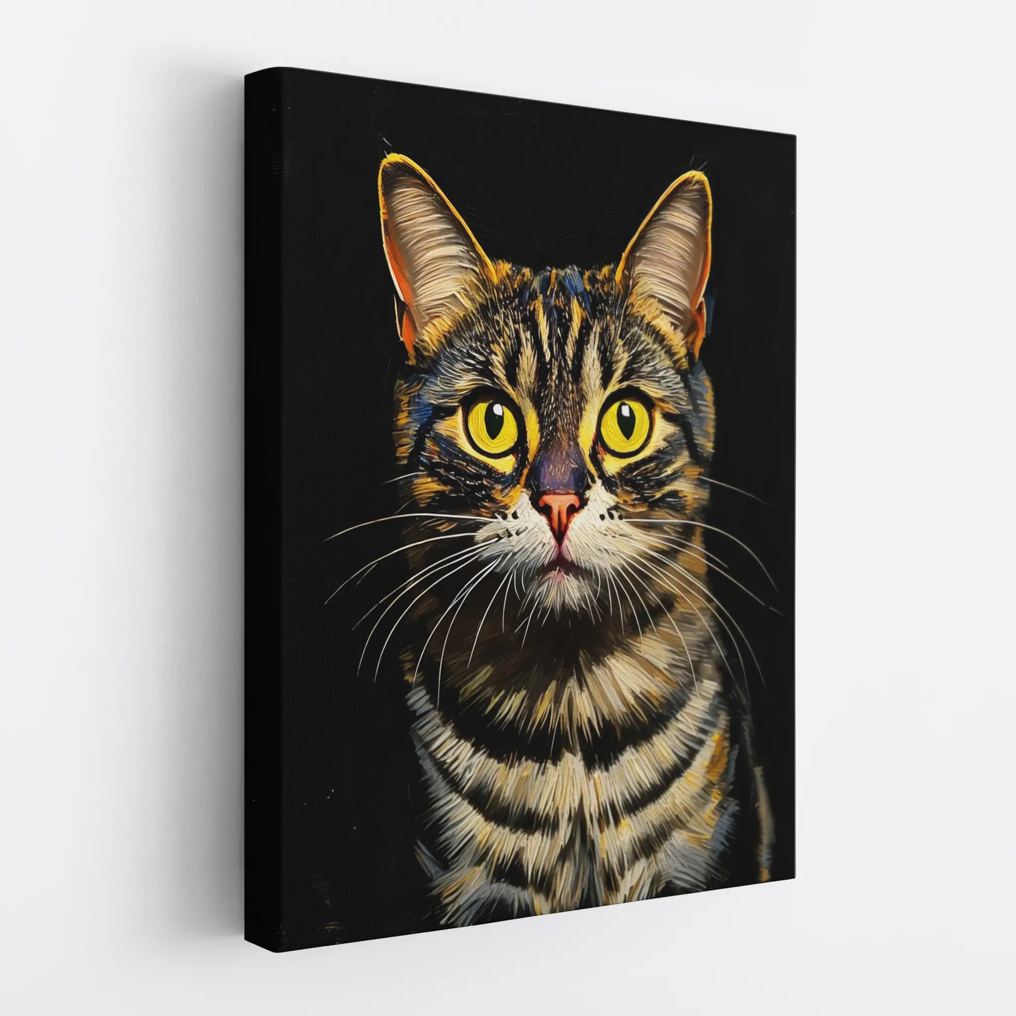Golden-Eyed Tabby Cat Giclée Print 456027 Visual Wall Art AR3:4V-AR4:5V Giclée Print