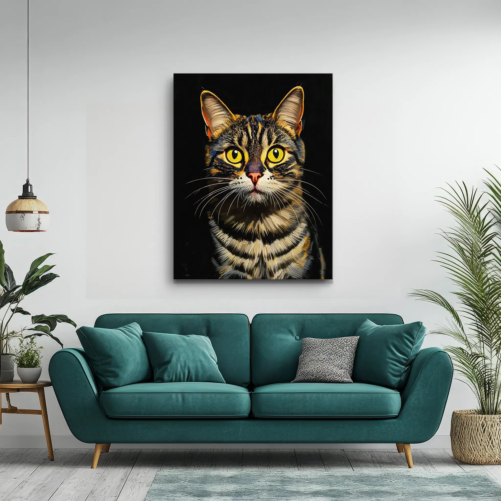 Golden-Eyed Tabby Cat Giclée Print 456027 Visual Wall Art AR3:4V-AR4:5V Giclée Print