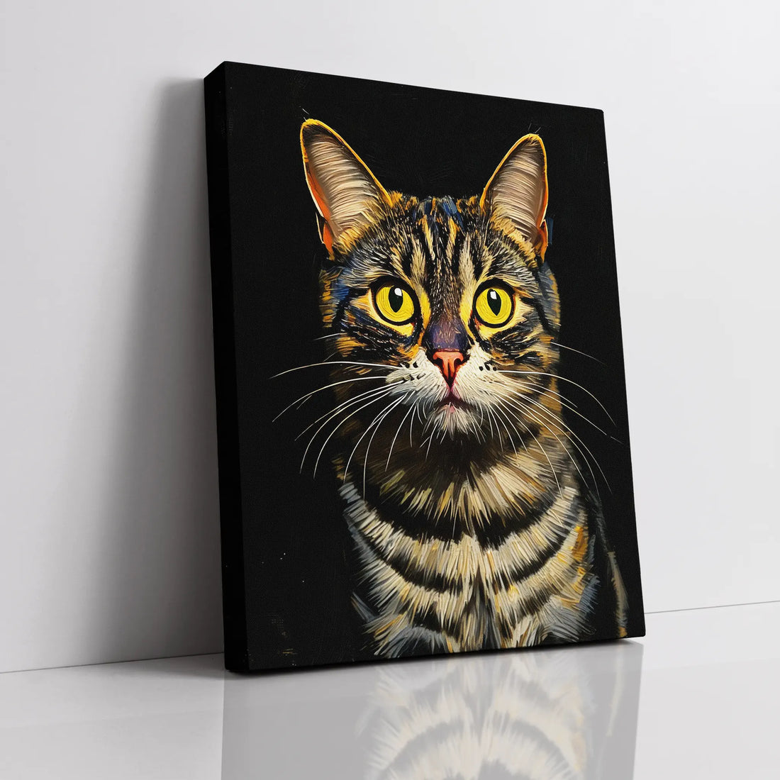 Golden-Eyed Tabby Cat Giclée Print 456027 Visual Wall Art AR3:4V-AR4:5V Giclée Print