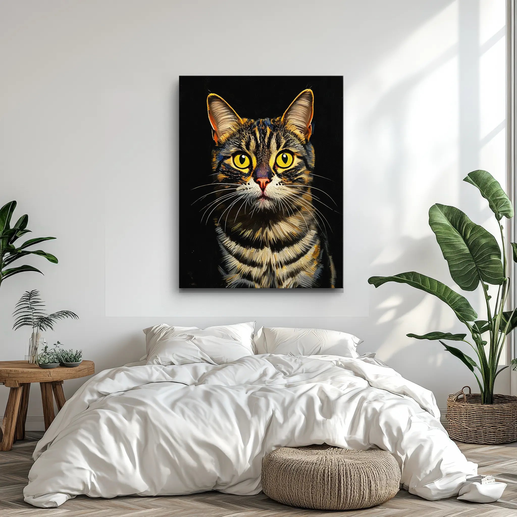 Golden-Eyed Tabby Cat Giclée Print 456027 Visual Wall Art AR3:4V-AR4:5V Giclée Print