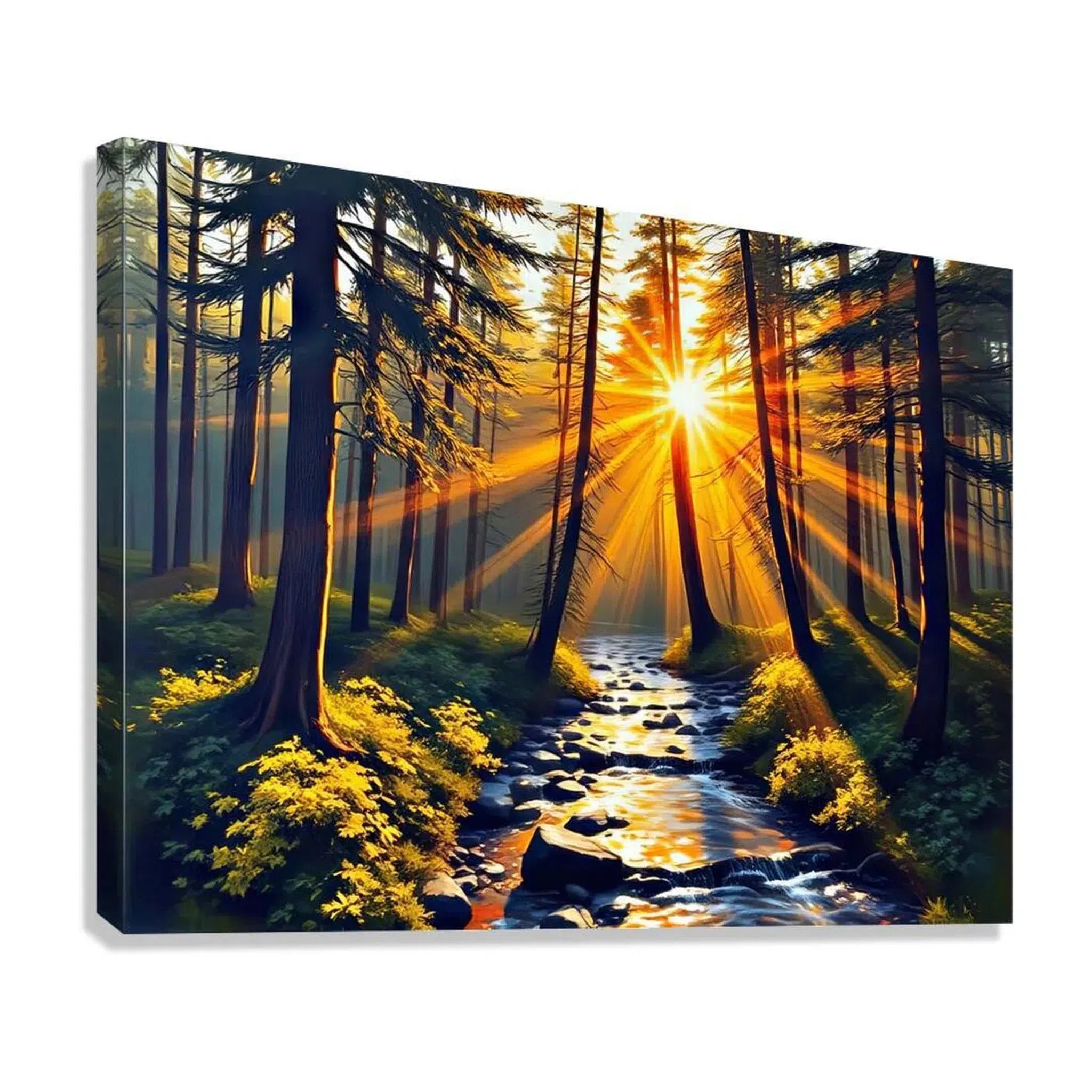 Golden Light Illumination Nature Art Print 43713 Giclée Stretched Canvas Print Visual Wall Art