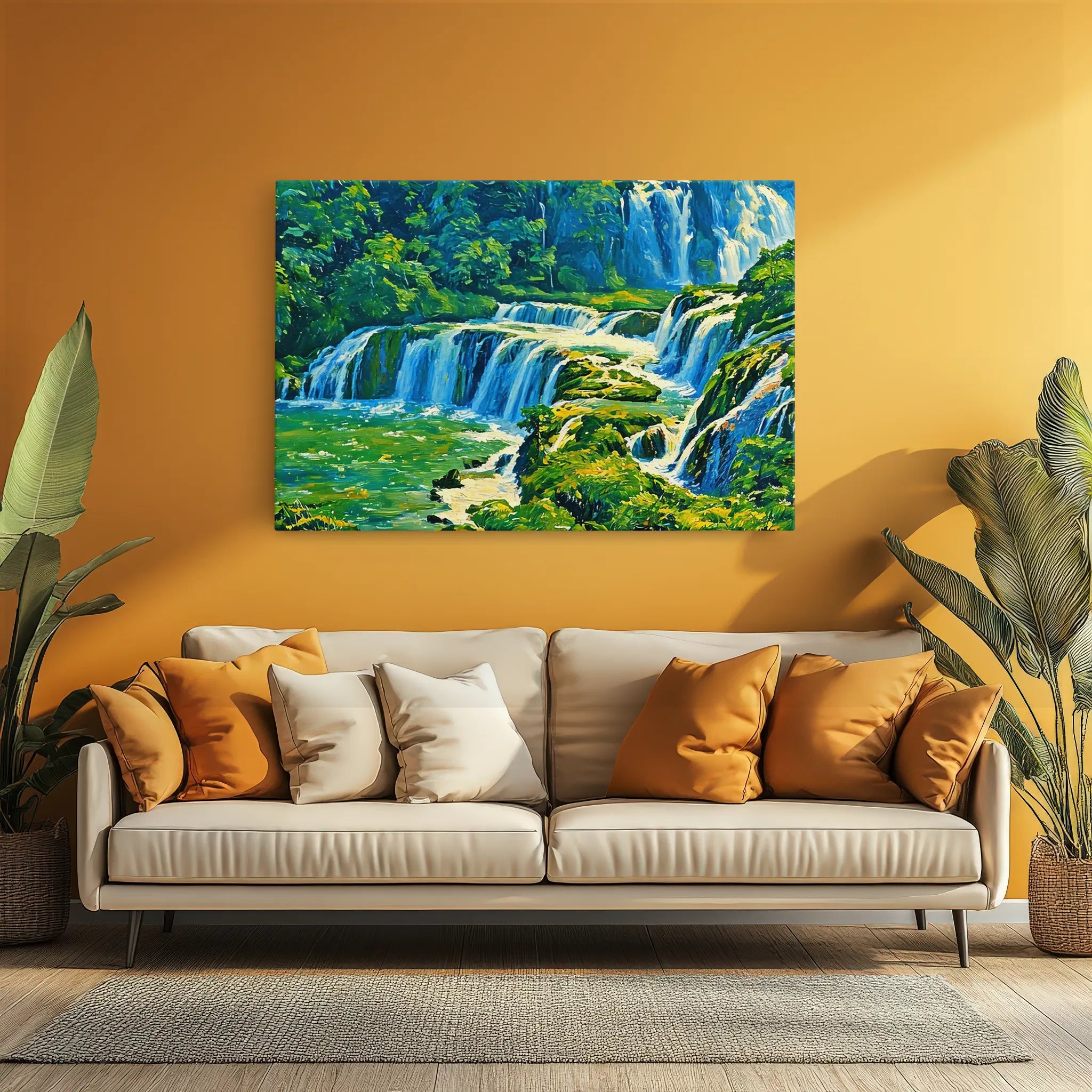 Green Jungle Waterfalls Giclée Print 323020 Visual Wall Art AR3:2H Giclée Print