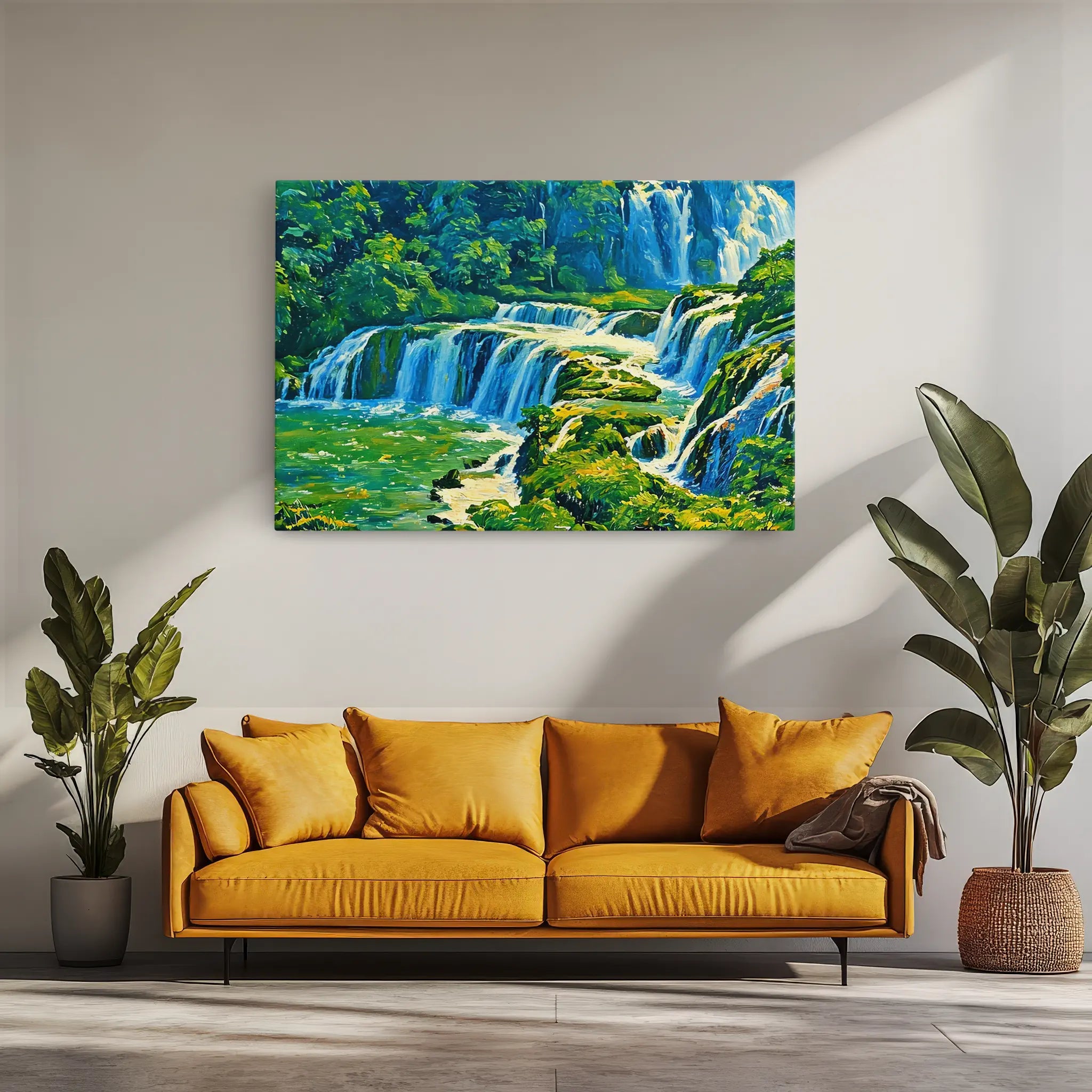 Green Jungle Waterfalls Giclée Print 323020 Visual Wall Art AR3:2H Giclée Print