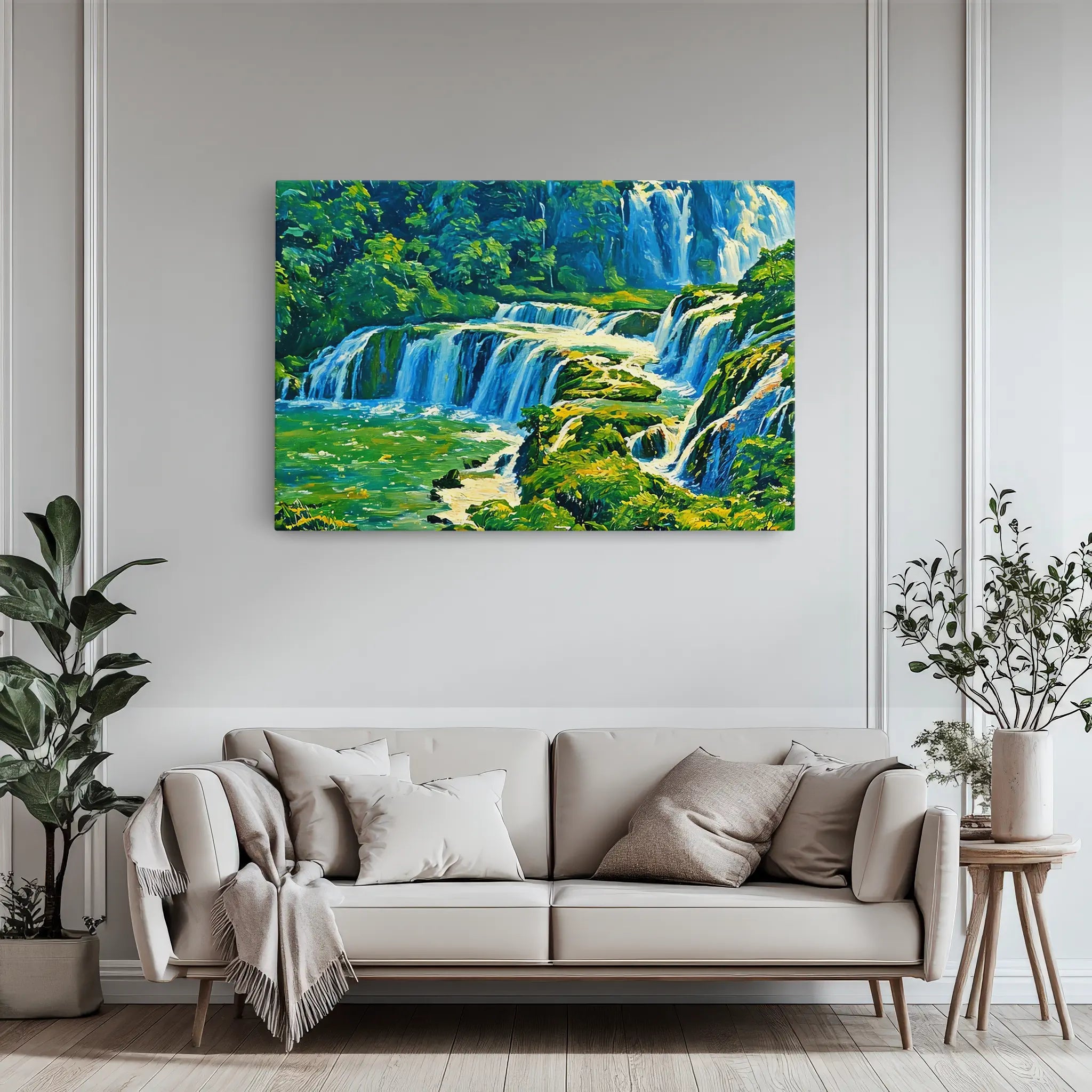 Green Jungle Waterfalls Giclée Print 323020 Visual Wall Art AR3:2H Giclée Print