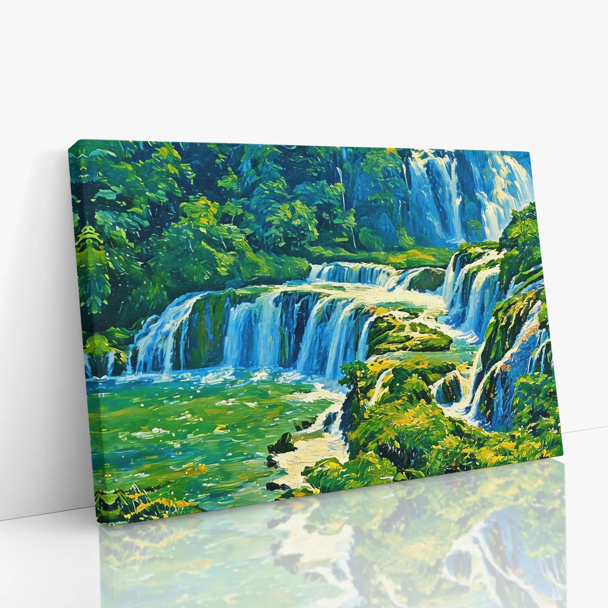Green Jungle Waterfalls Giclée Print 323020 Visual Wall Art AR3:2H Giclée Print