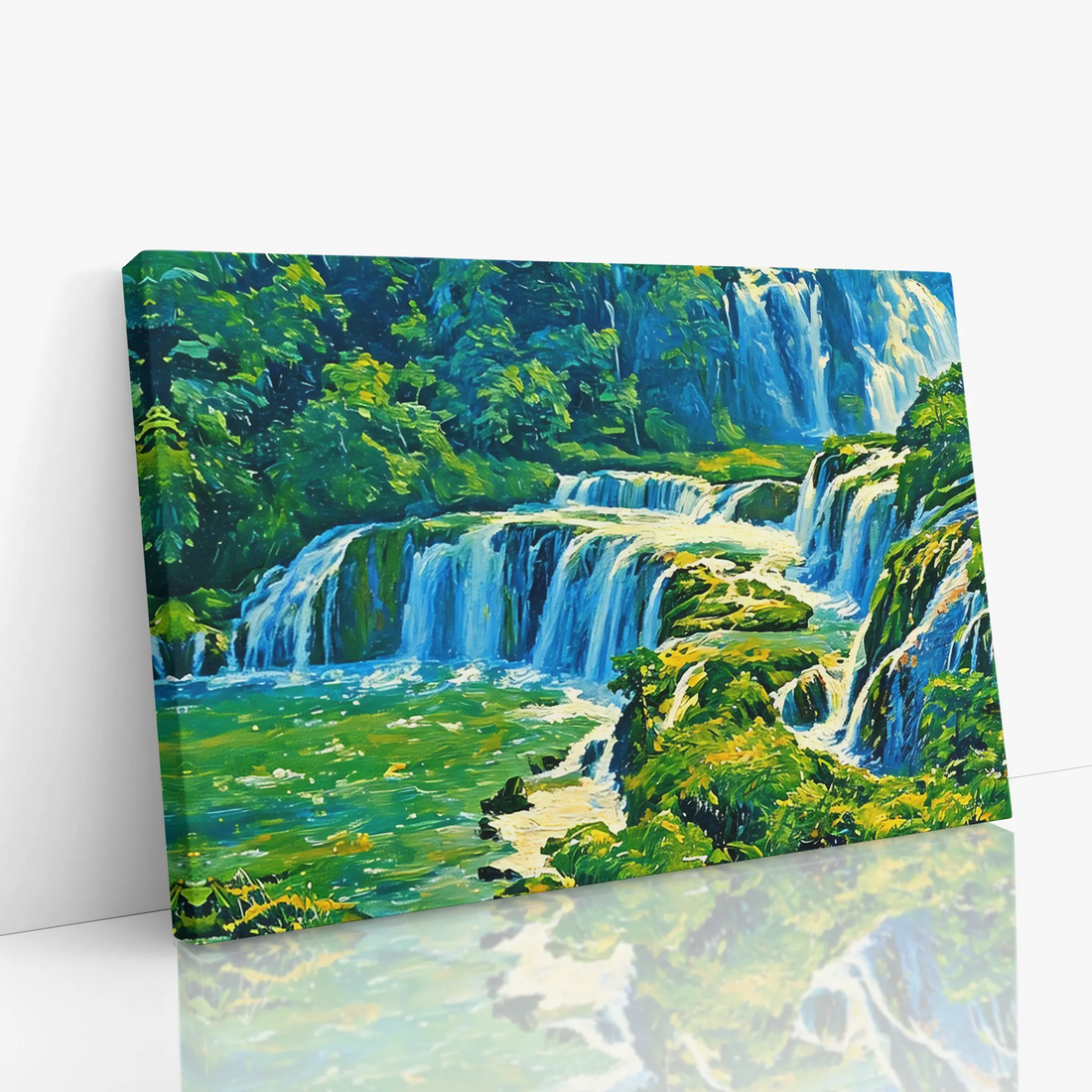 Green Jungle Waterfalls Giclée Print 323020 Visual Wall Art AR3:2H Giclée Print