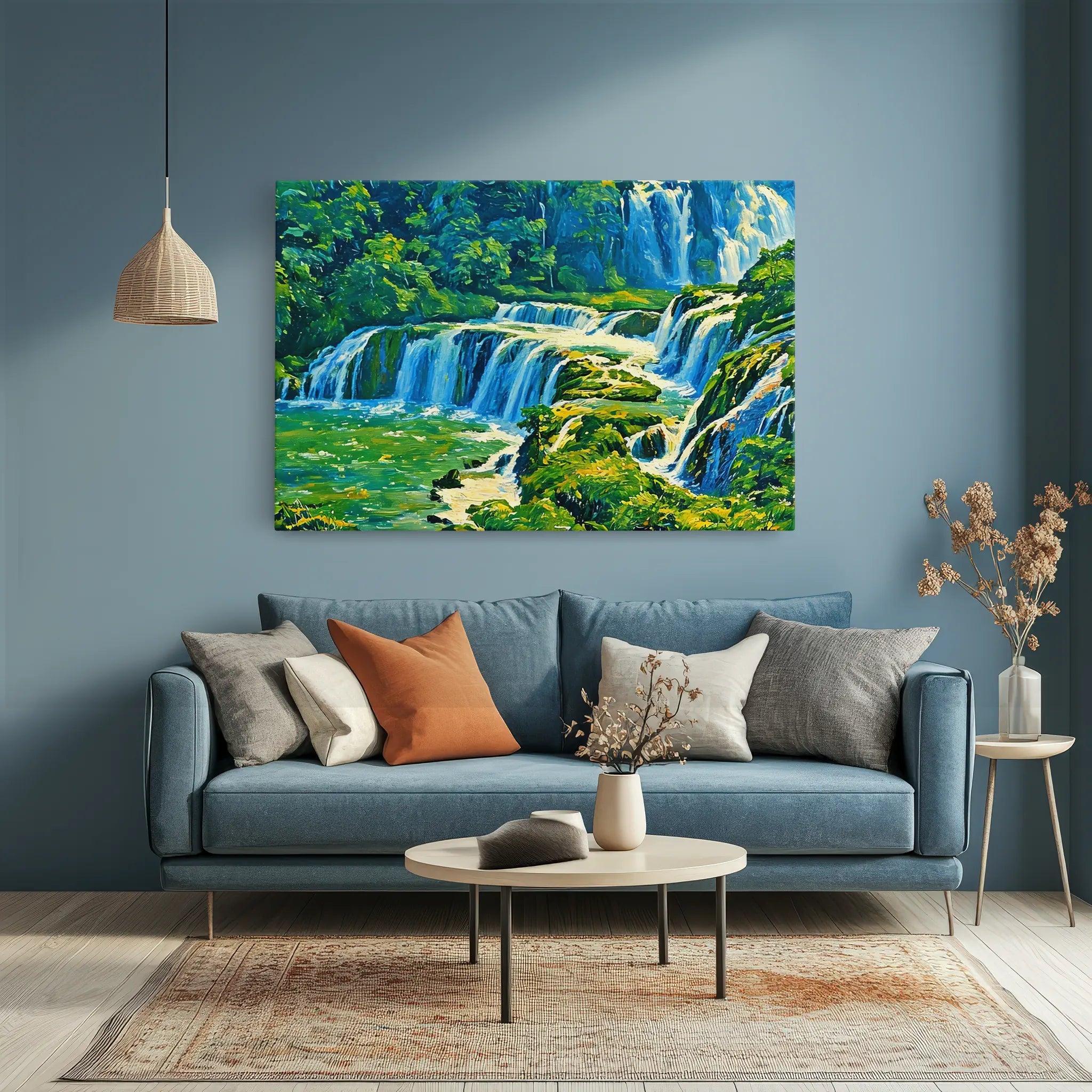 Green Jungle Waterfalls Giclée Print 323020 Visual Wall Art AR3:2H Giclée Print