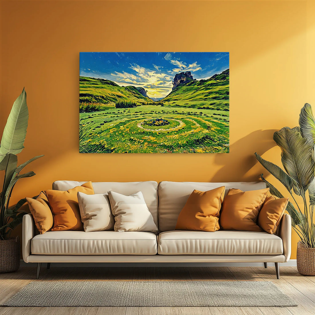 Green Valley with Stone Circle Giclée Print 323021 Visual Wall Art AR3:2H Giclée Print