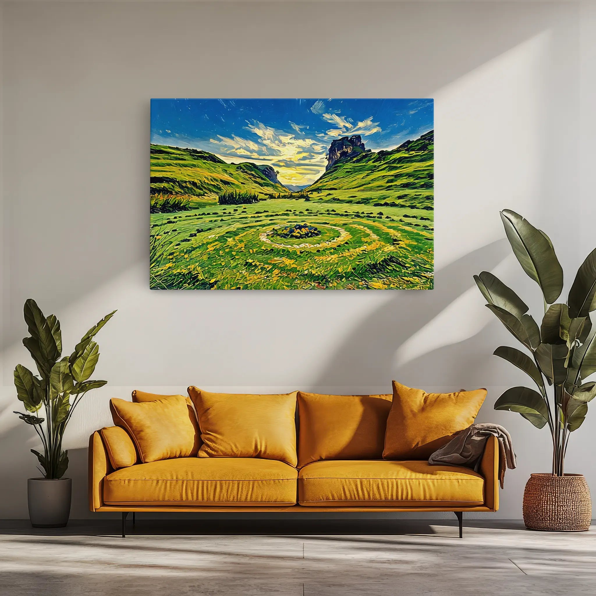 Green Valley with Stone Circle Giclée Print 323021 Visual Wall Art AR3:2H Giclée Print