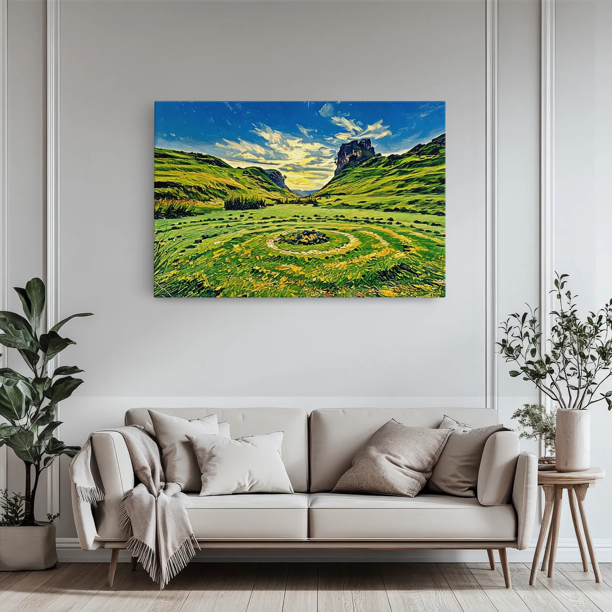 Green Valley with Stone Circle Giclée Print 323021 Visual Wall Art AR3:2H Giclée Print
