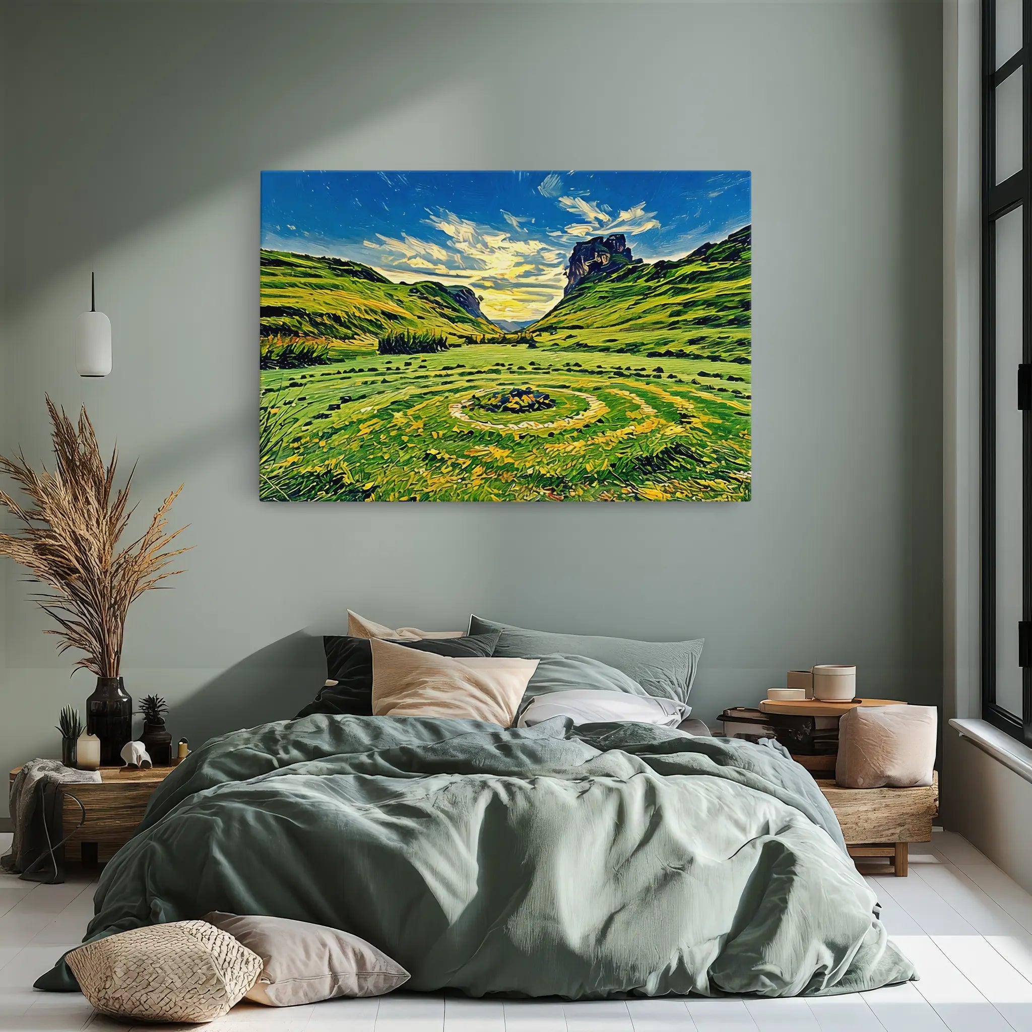 Green Valley with Stone Circle Giclée Print 323021 Visual Wall Art AR3:2H Giclée Print