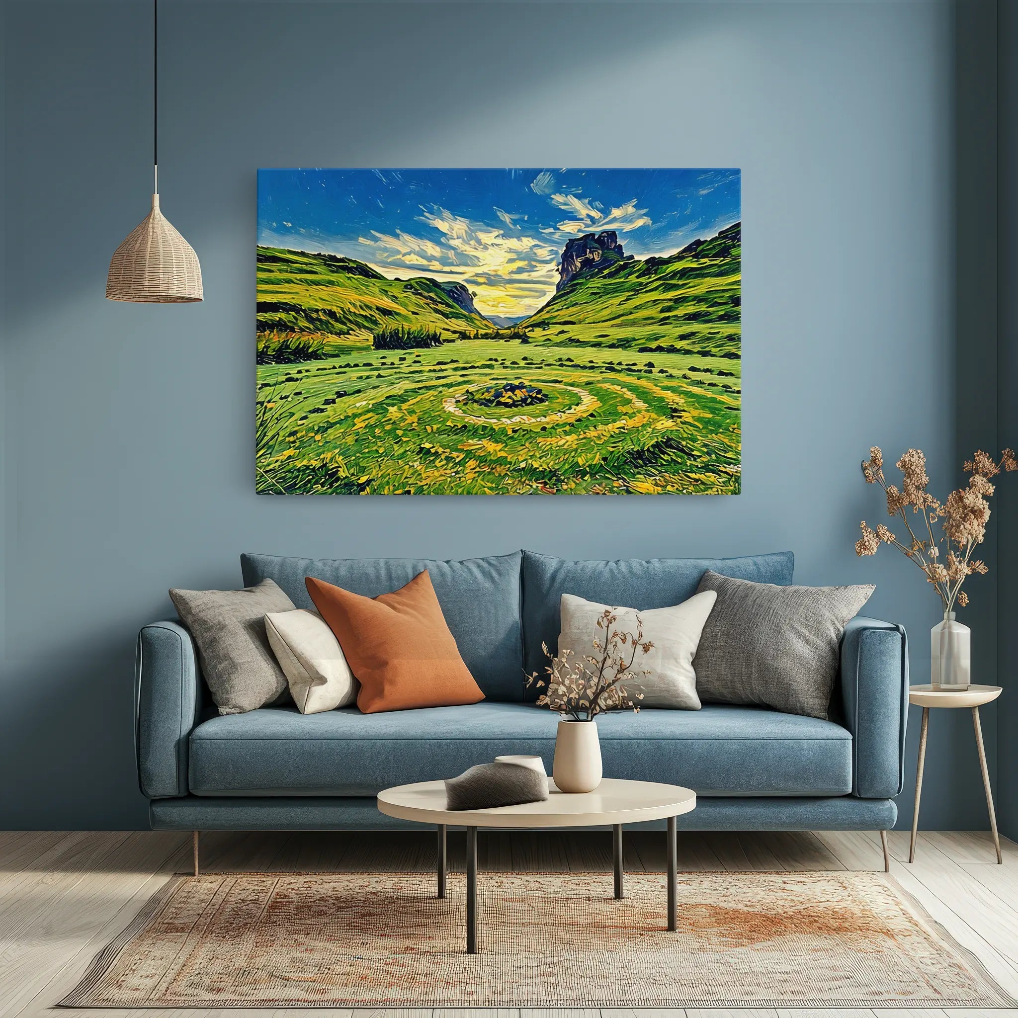 Green Valley with Stone Circle Giclée Print 323021 Visual Wall Art AR3:2H Giclée Print