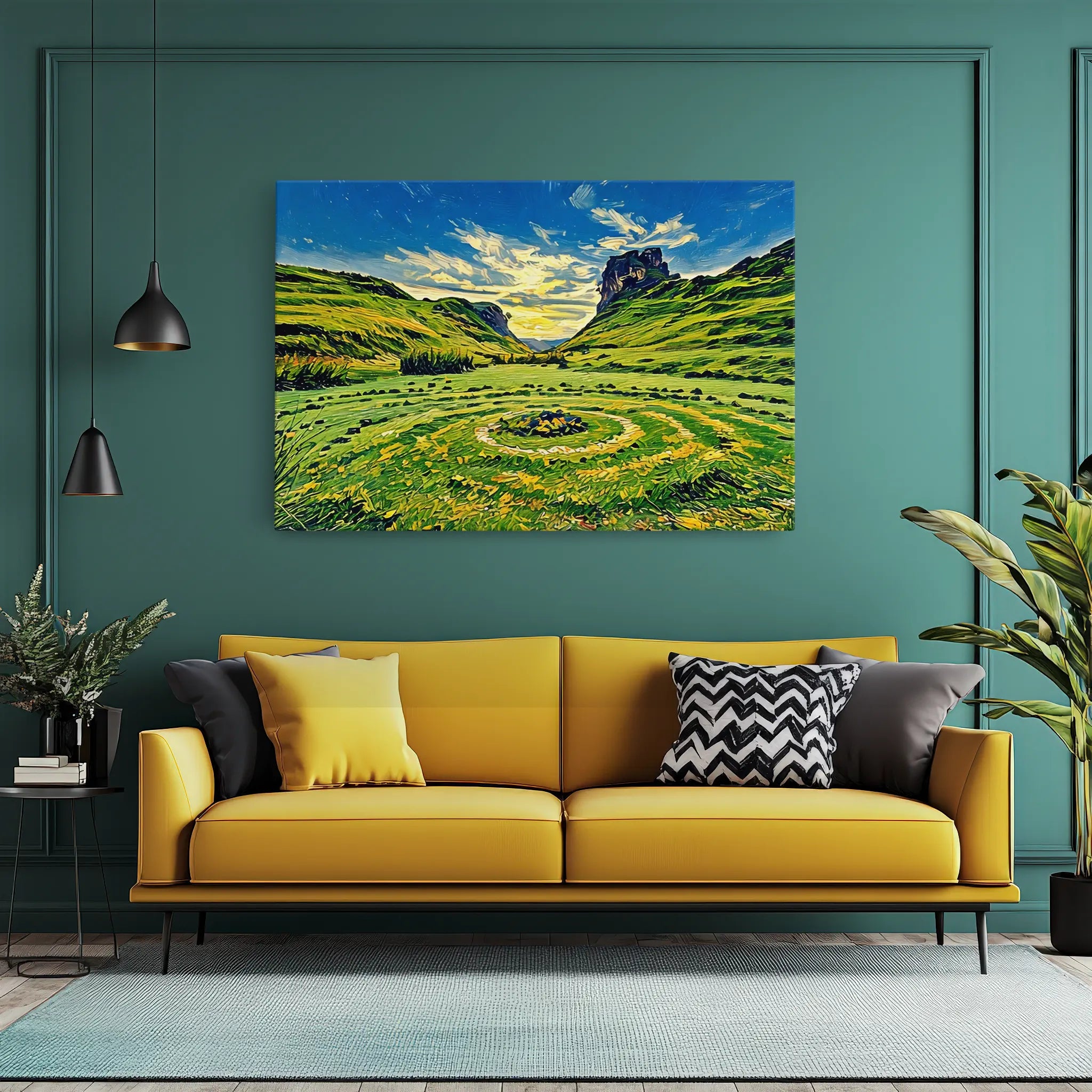 Green Valley with Stone Circle Giclée Print 323021 Visual Wall Art AR3:2H Giclée Print