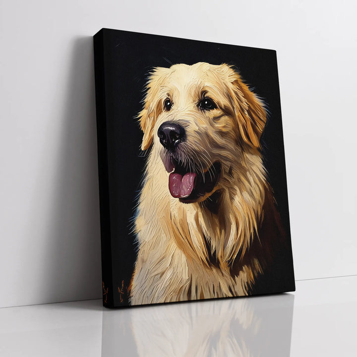Happy Fluffy Retriever Giclée Print 456028 Visual Wall Art AR3:4V-AR4:5V Giclée Print