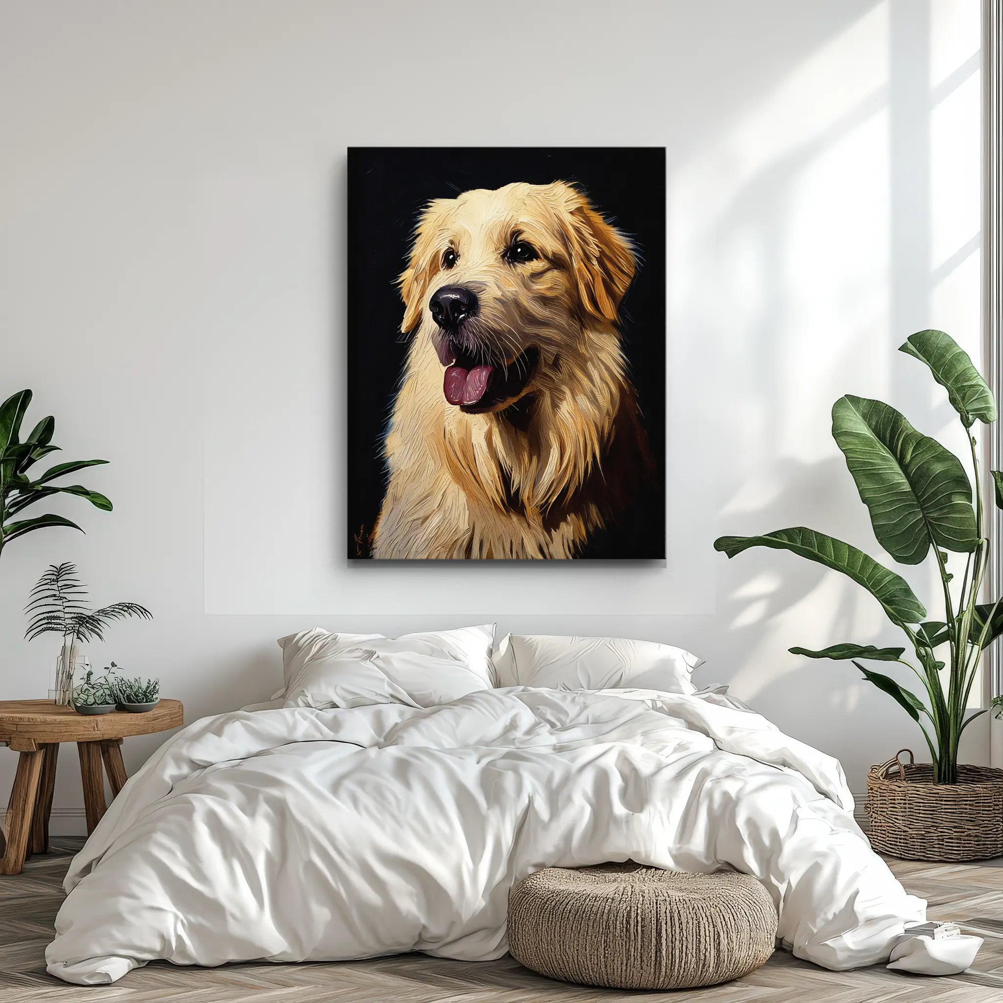 Happy Fluffy Retriever Giclée Print 456028 Visual Wall Art AR3:4V-AR4:5V Giclée Print