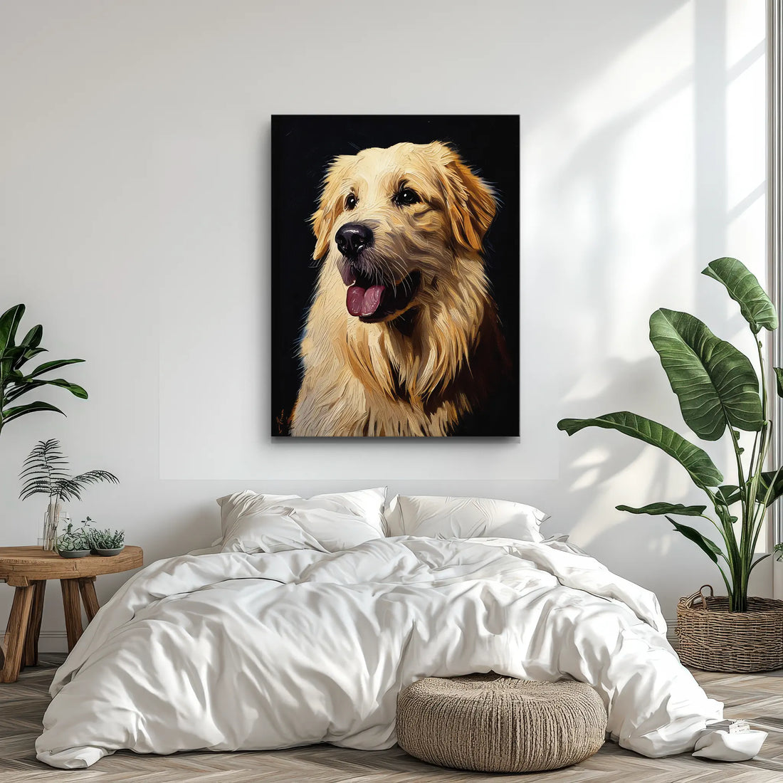 Happy Fluffy Retriever Giclée Print 456028 Visual Wall Art AR3:4V-AR4:5V Giclée Print