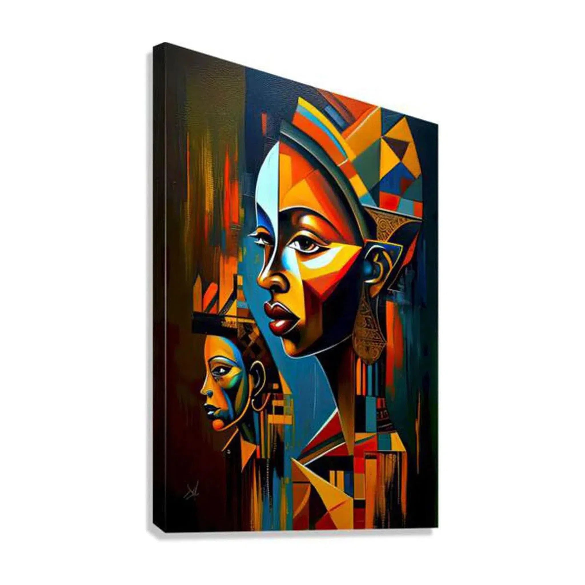 Hidden Adversary, Ethnic Abstract Art Print 23158 Giclée Stretched Canvas Print Visual Wall Art