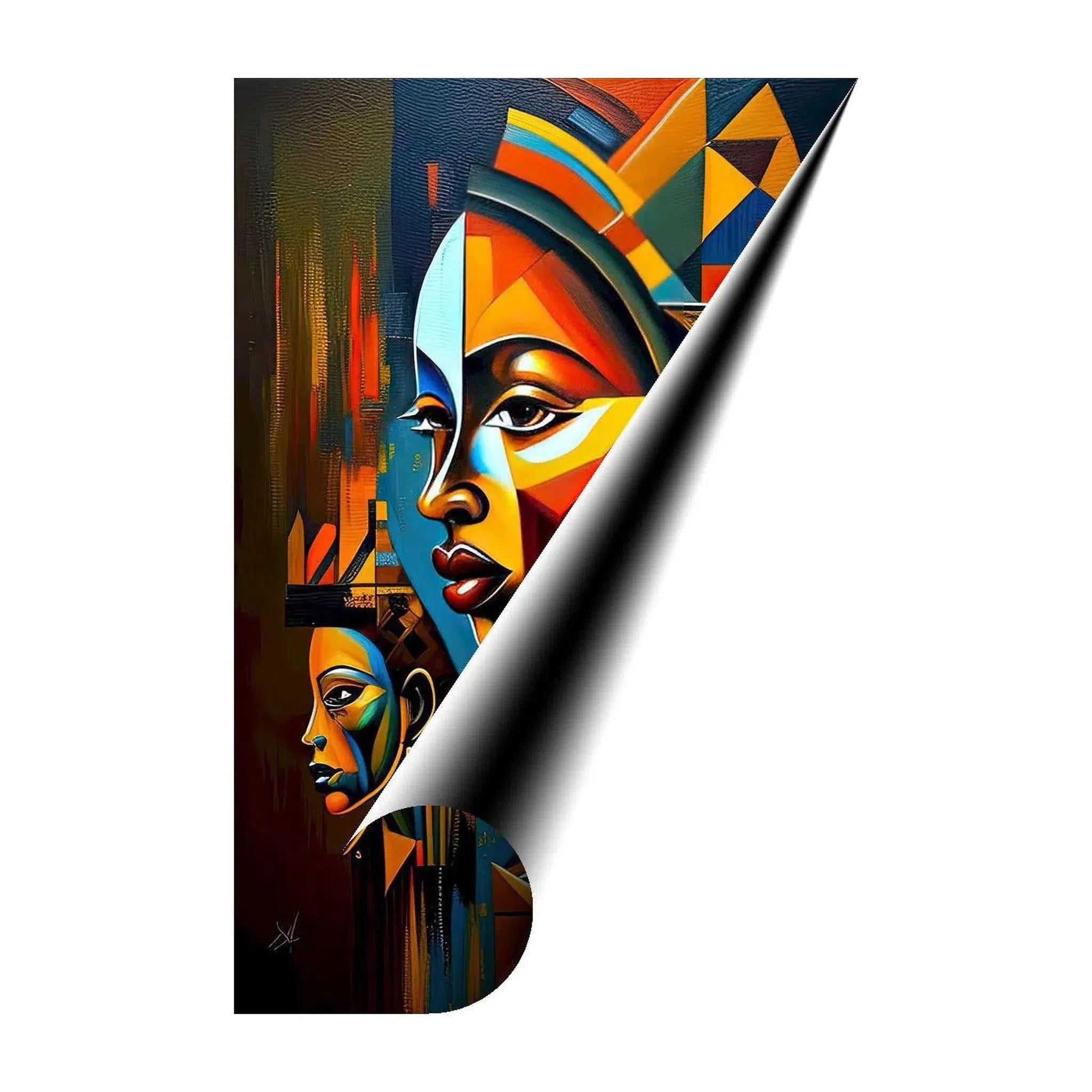 Hidden Adversary, Ethnic Abstract Art Print 23158 Giclée Fine Art Matte Paper Print Visual Wall Art