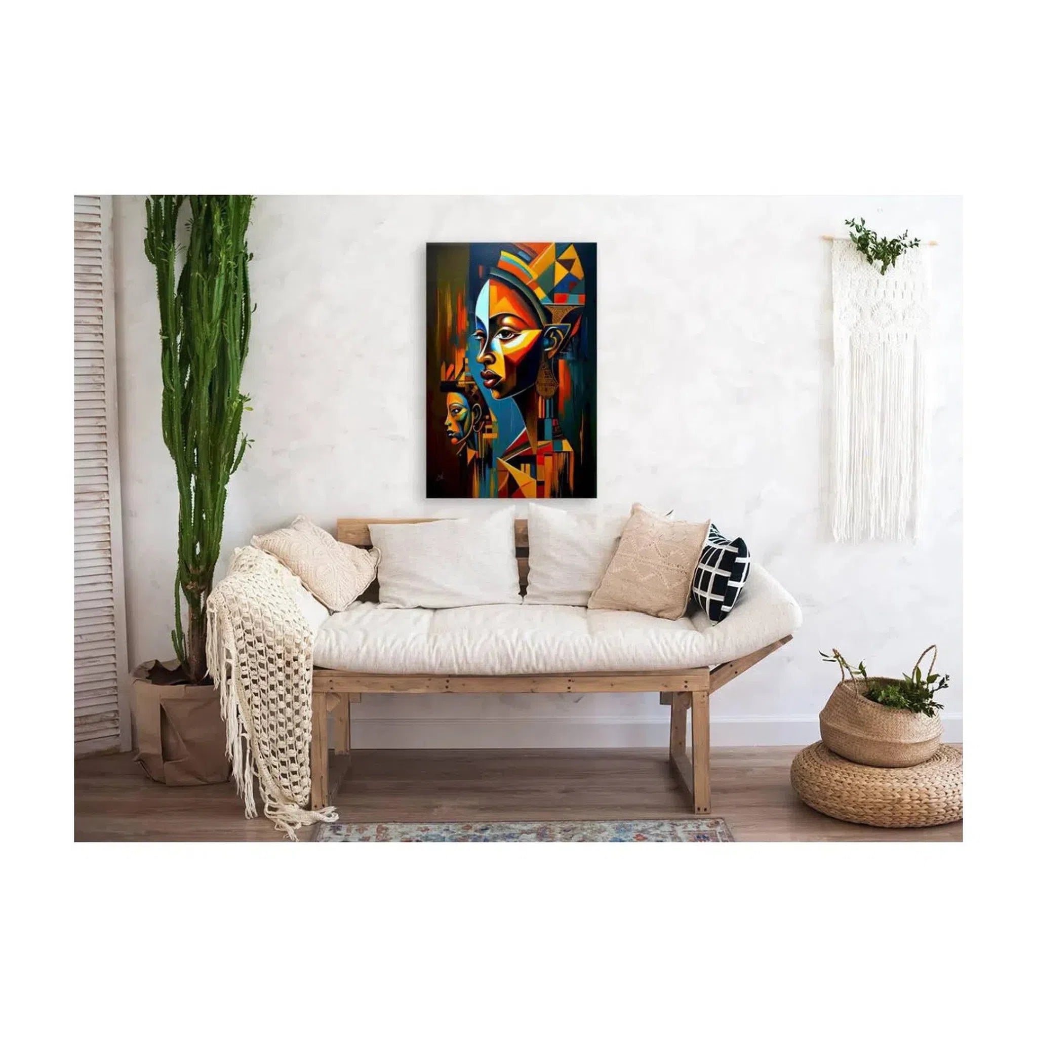 Hidden Adversary, Ethnic Abstract Art Print 23158 Visual Wall Art