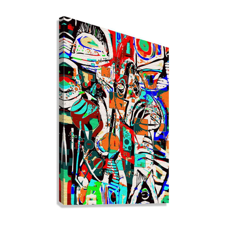 High Energy Abstract Art Print 23106 Giclée Stretched Canvas Print Visual Wall Art