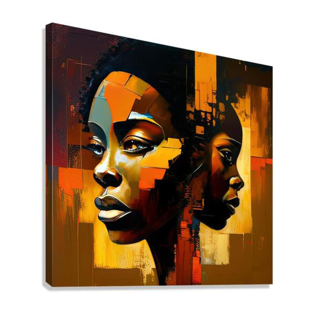 Hopeless Girl, Ethnic Abstract Art Print 11120 Giclée Stretched Canvas Print Visual Wall Art