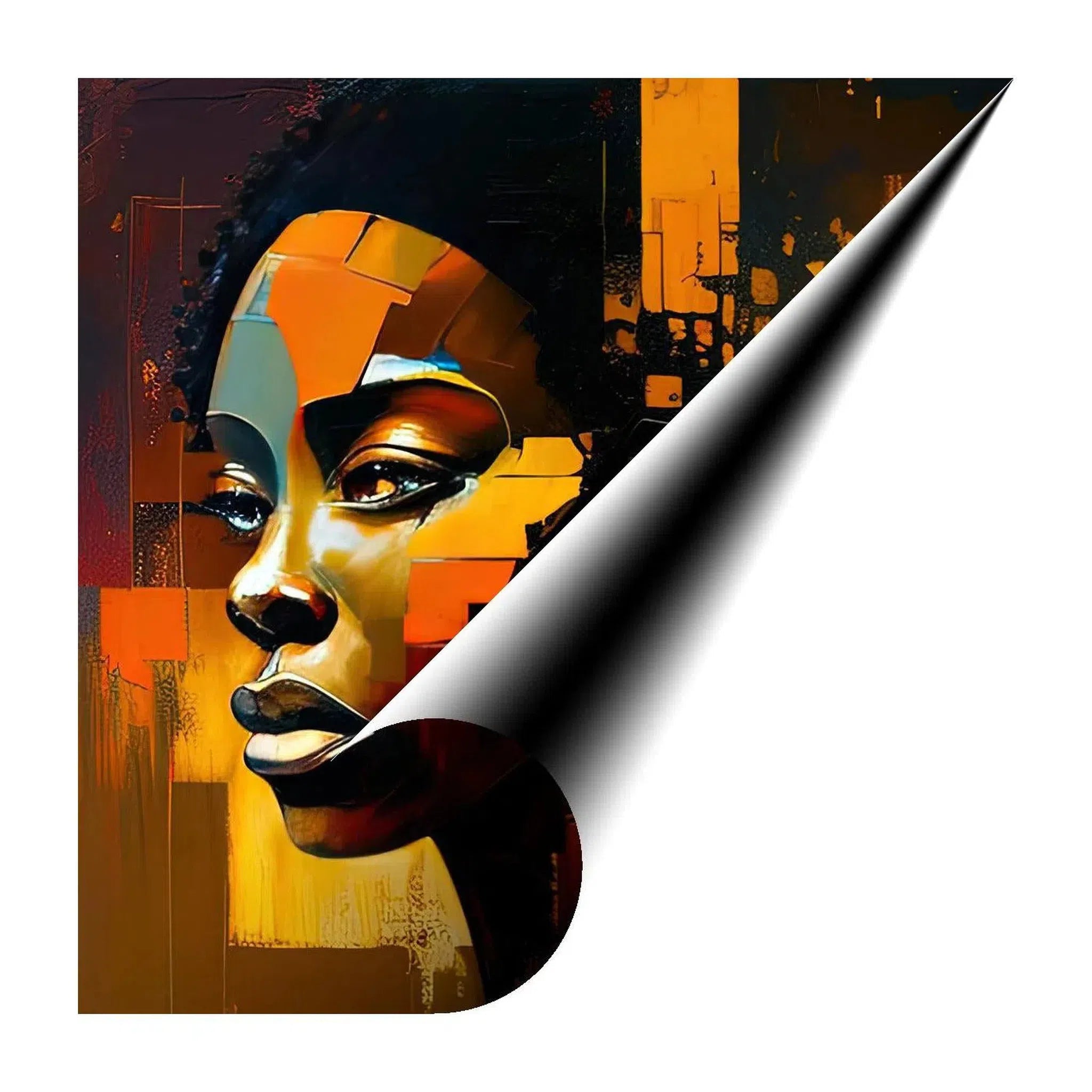 Hopeless Girl, Ethnic Abstract Art Print 11120 Giclée Fine Art Matte Paper Print Visual Wall Art