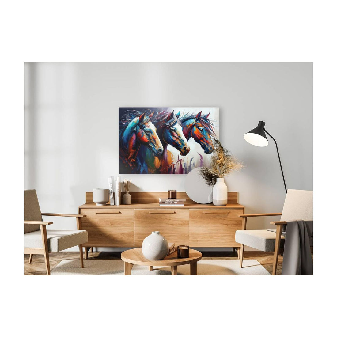 Horses Alongside, Animal Art Print 32101 Visual Wall Art