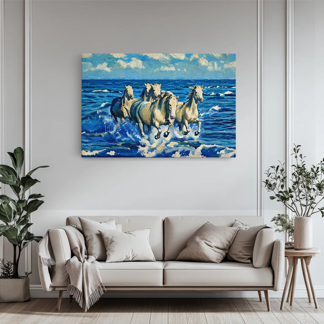 Horses Galloping Through the Waves Giclée Print 322002 Visual Wall Art AR3:2H Giclée Print