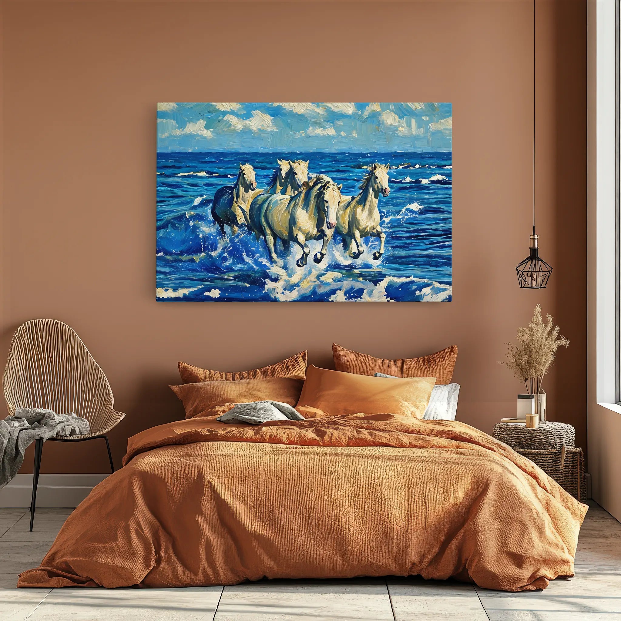 Horses Galloping Through the Waves Giclée Print 322002 Visual Wall Art AR3:2H Giclée Print