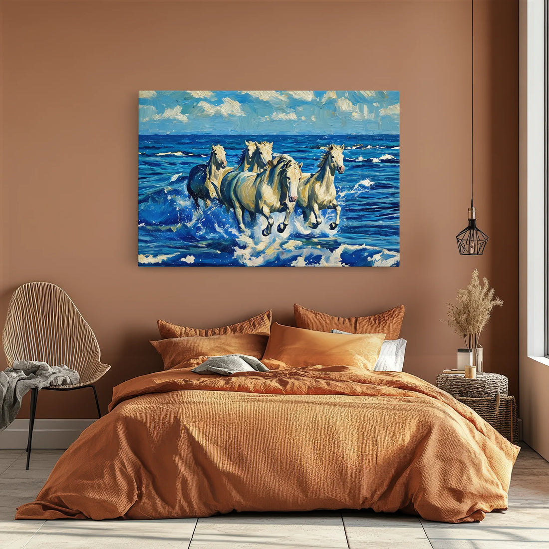 Horses Galloping Through the Waves Giclée Print 322002 Visual Wall Art AR3:2H Giclée Print